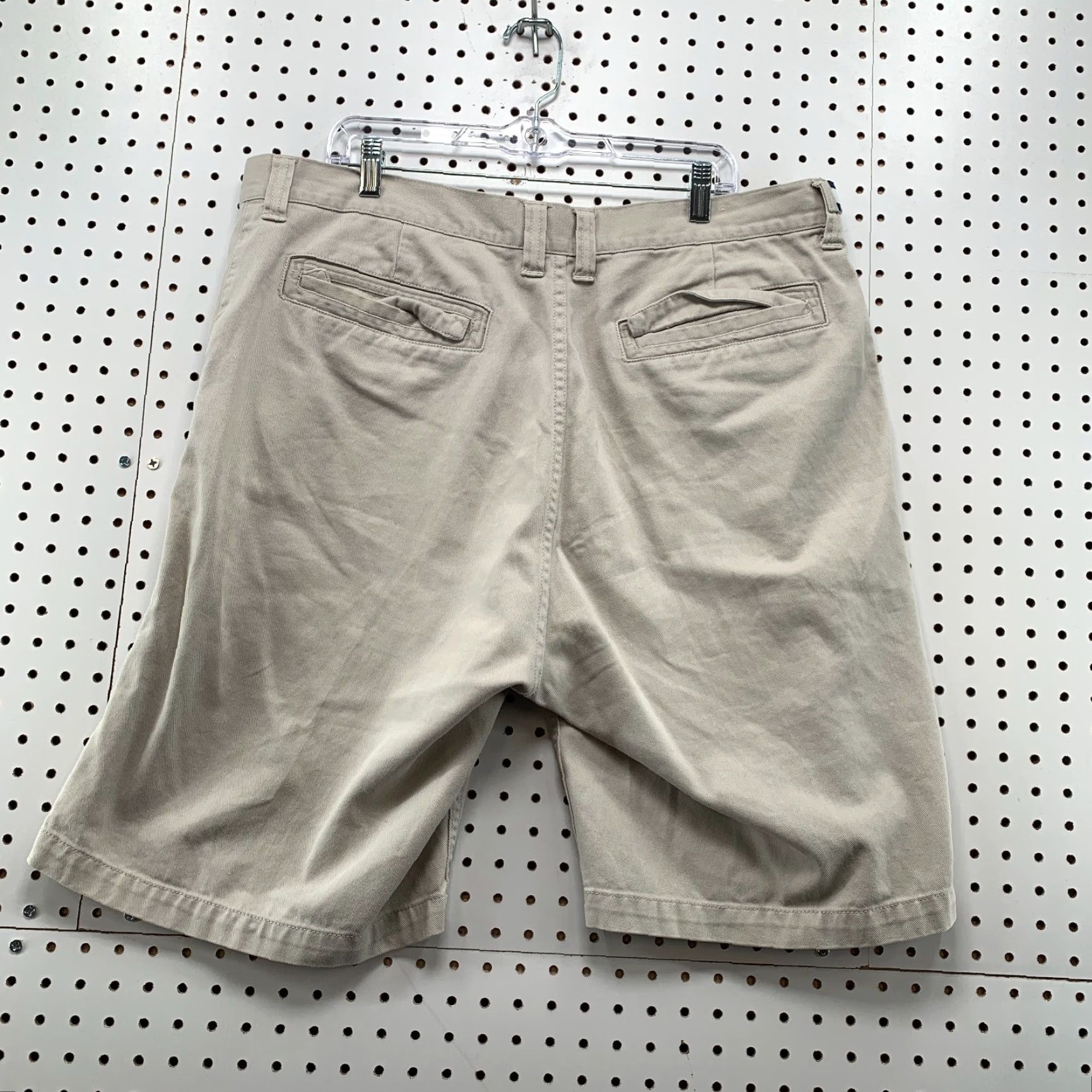 Tommy Hilfiger VINTAGE Tommy Hilfiger Denim Shorts Mens 40x10 Bermuda Regular 40 Tan Blue Selvedge Sides Y2K Vintage Mens Shorts Size US 40 / EU 56 - 7 Thumbnail