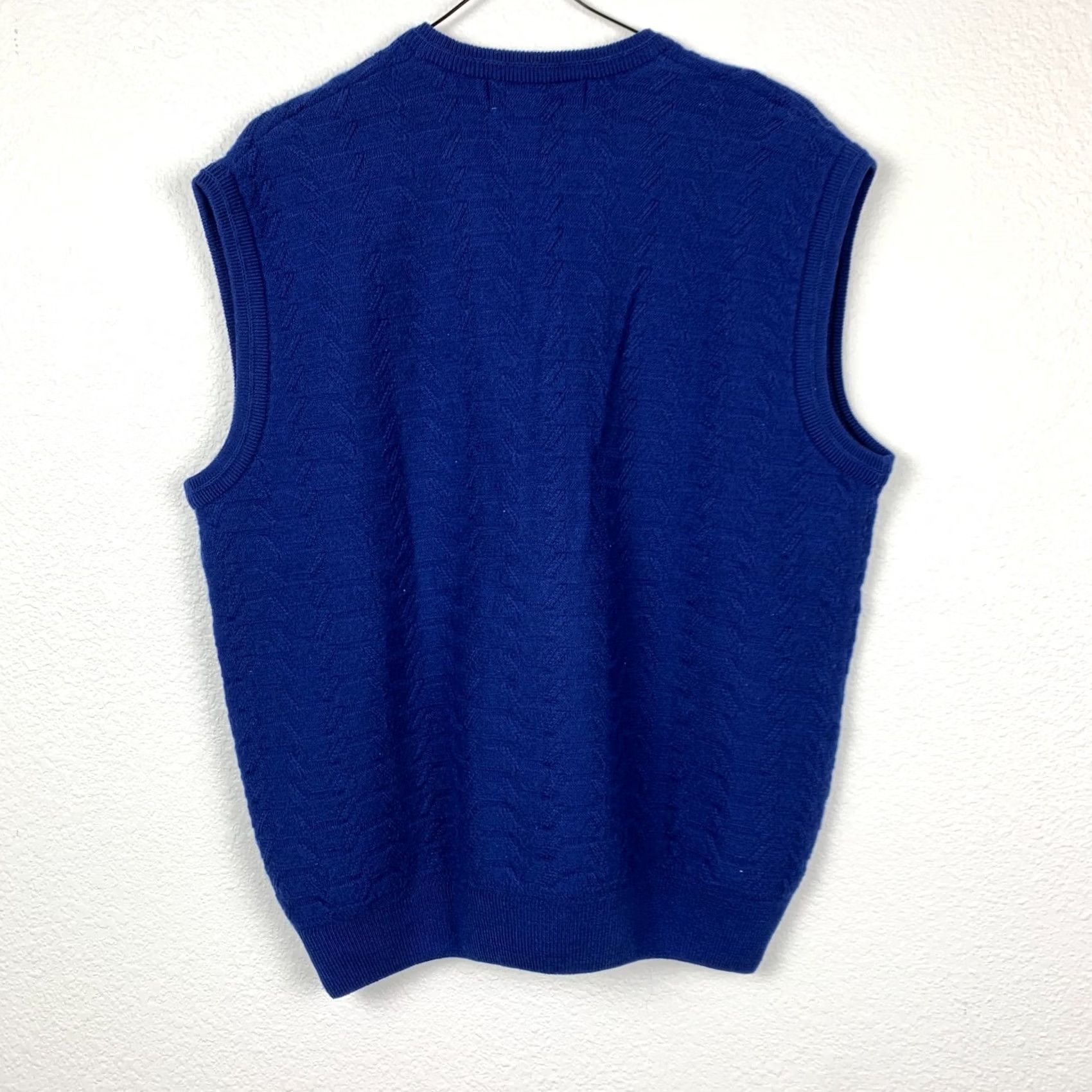 Vintage VINTAGE Monte Carlo Blue Merino Wool Blend V-Neck Sweater Vest XL 44 Adults Womens Mens Knits Size US XL / EU 56 / 4 - 5 Thumbnail