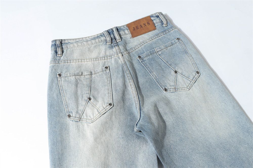Japanese Brand × Vintage Vintage washed punk distressed loose straight jeans Size US 32 / EU 48 - 5 Thumbnail