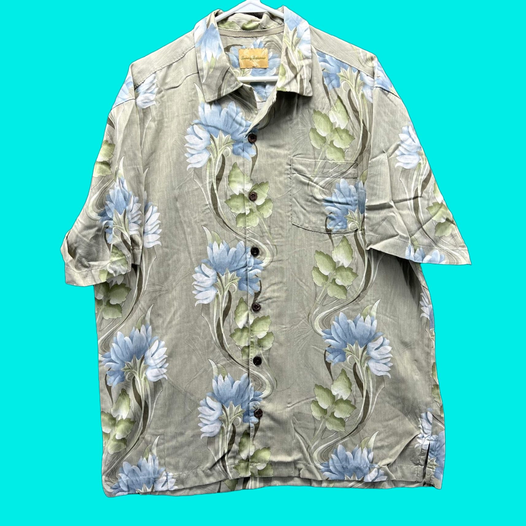Tommy Bahama Tommy Bahama Shirt Mens M Floral Silk Hawaiian Short Sleeve Button Front Size US M / EU 48-50 / 2 - 1 Thumbnail