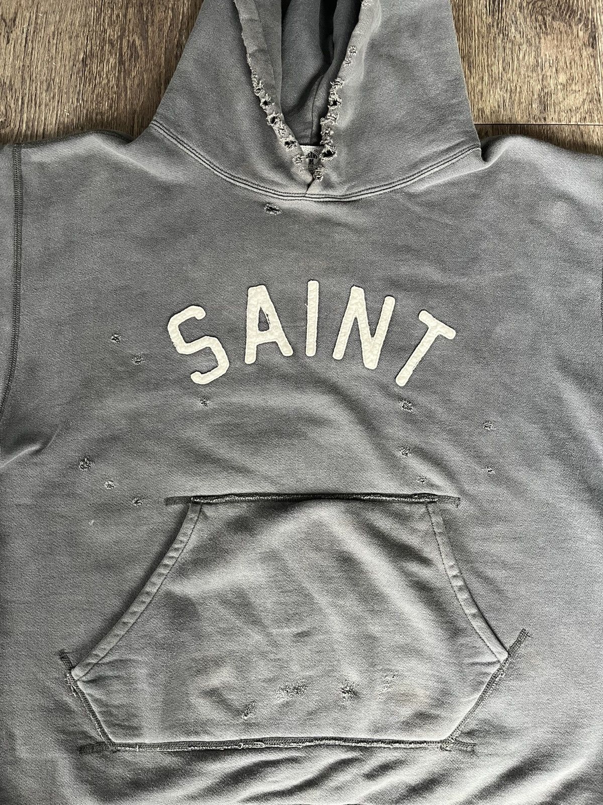 READYMADE × Saint Michael Saint Michael “No Blood Left” Distressed Hoodie Size US M / EU 48-50 / 2 - 2 Thumbnail