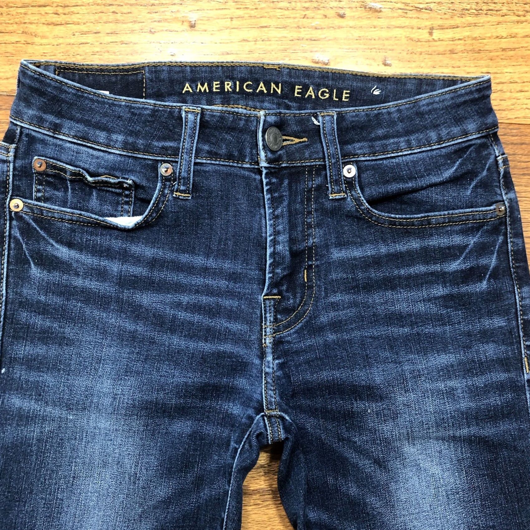 American Eagle Outfitters American Eagle Outfitters Skinny Jeans Blue 28x28 Mens Denim 5-Pocket Logo ZIP Grain? Size US 28 / EU 44 - 4 Thumbnail
