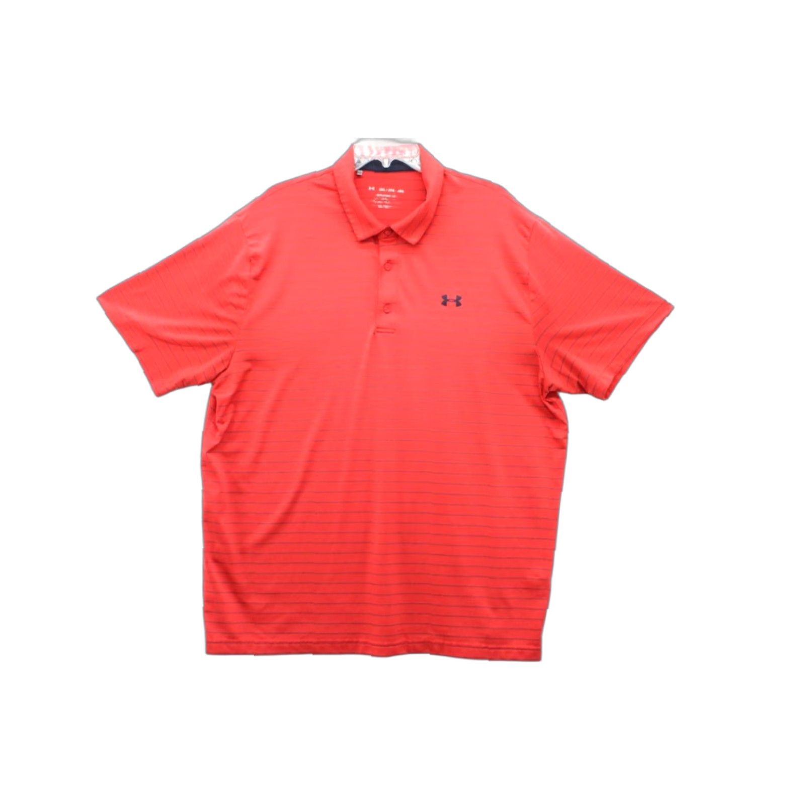 Under Armour VINTAGE Under Armour Playoff Polo Shirt Men's 2XL Orange Black Stripe Performance UPF Size US XXL / EU 58 / 5 - 1 Thumbnail