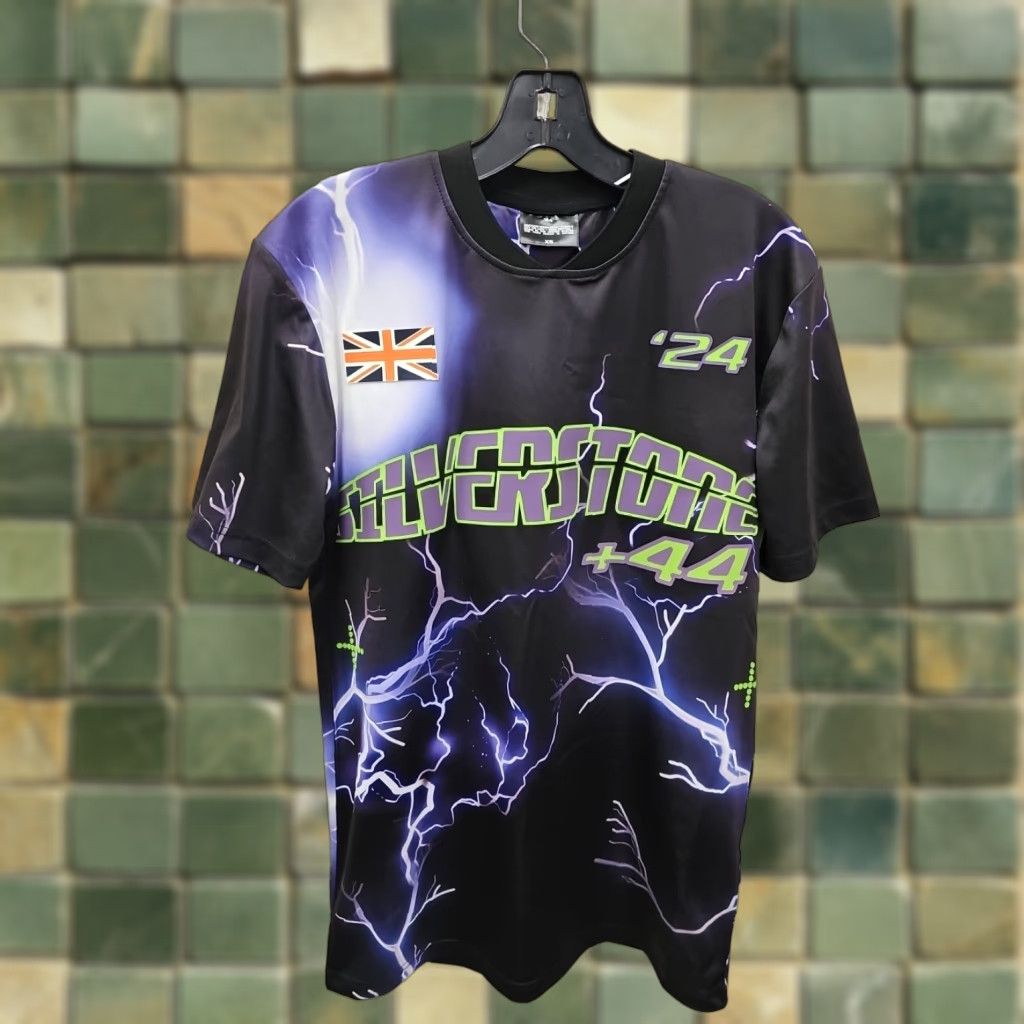 Hamilton Plus 44 Lewis Hamilton Silverstone Lightning Jersey T-Shirt XS Mens Black 90s? Size US XS / EU 42 / 0 - 1 Thumbnail