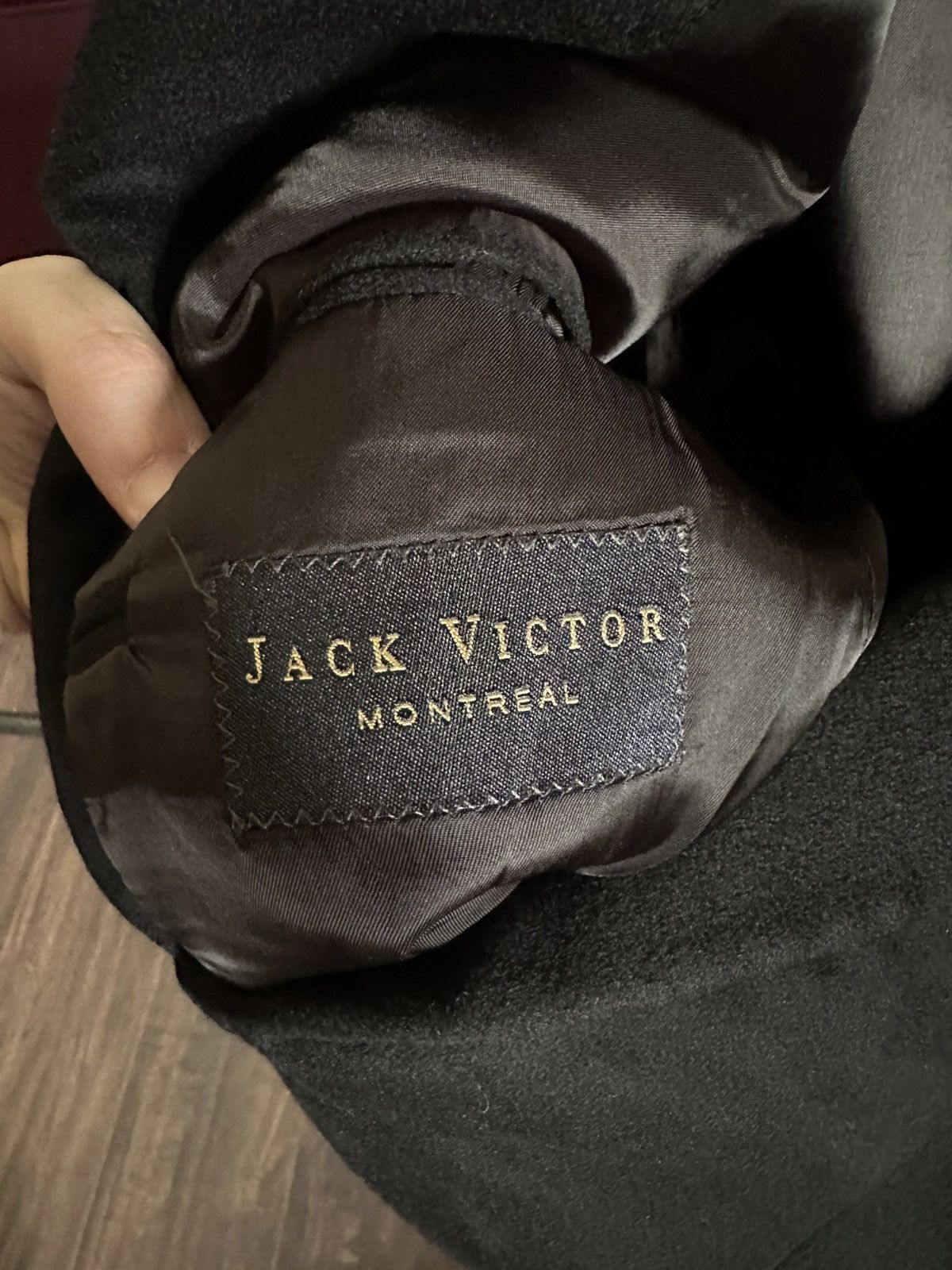 Jack Victor 100% LORO PIANA CASHMERE black two-button jacket Size 46R - 8 Thumbnail