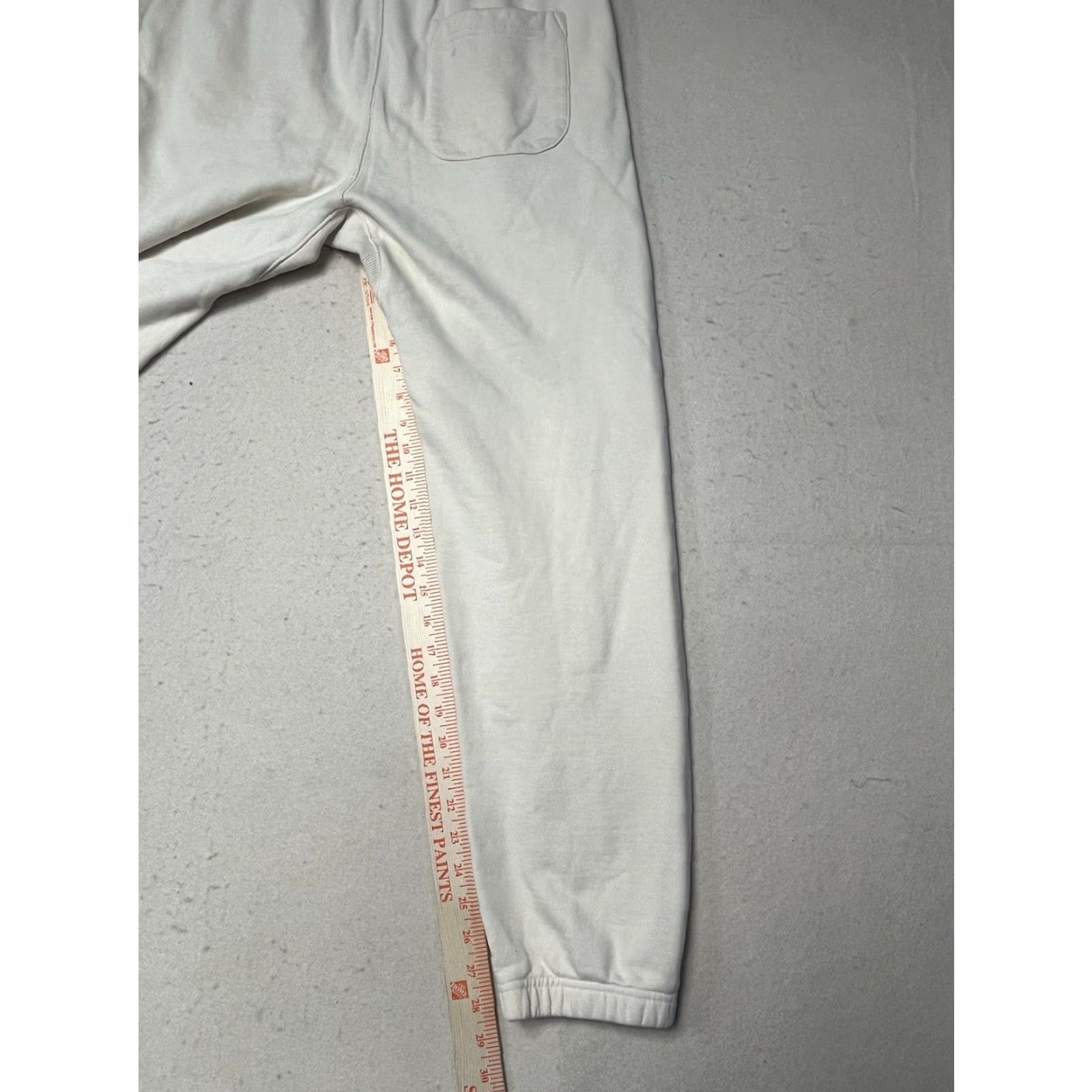 Teddy Fresh Teddy Fresh Sweatpants Women's M Beige 100% Cotton Tapered Leg Drawstring Activewear Casual Comfortable Elastic Waist Regular Fit Modern Classic Style Size 32" / US 10 / IT 46 - 5 Thumbnail