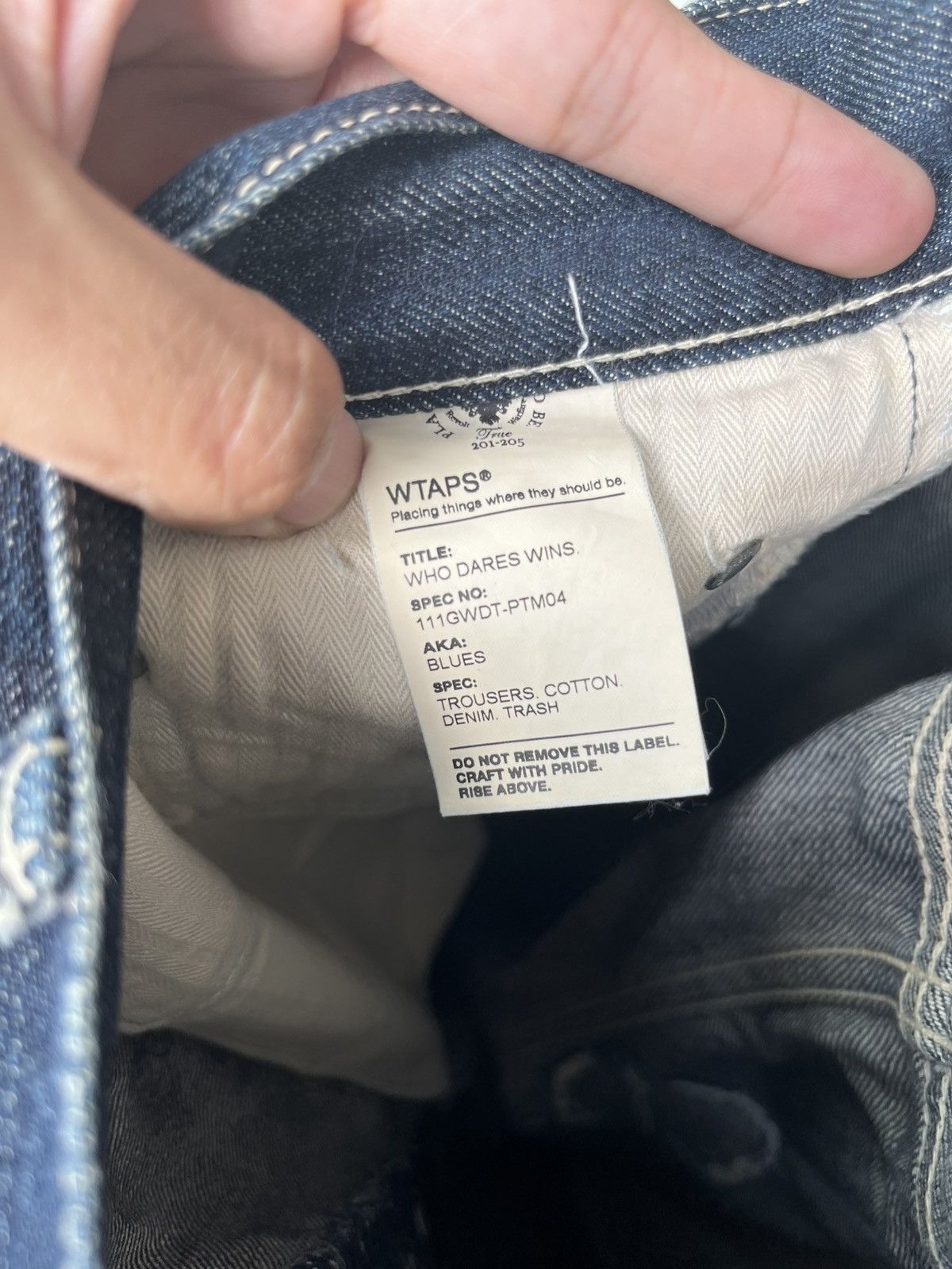 Wtaps SS11 Who Dares Wins Selvedge Denim Size US 35 - 8 Thumbnail
