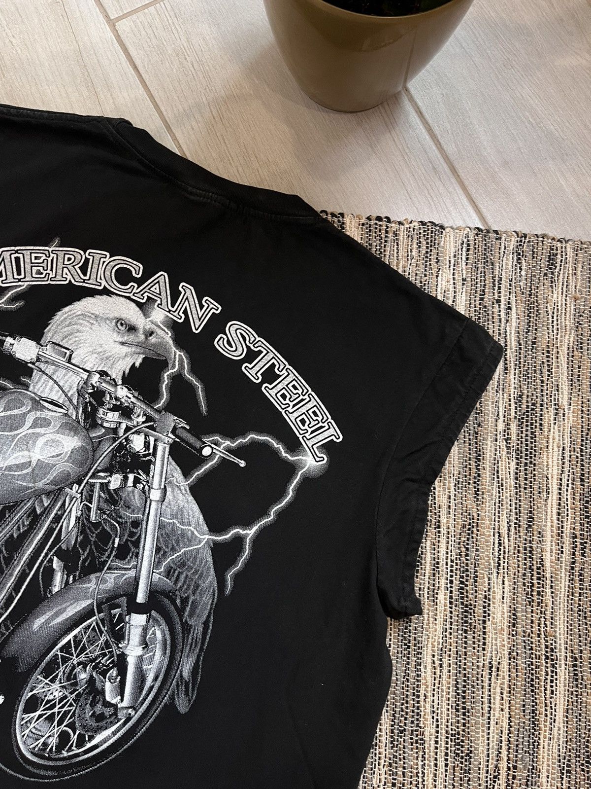 Harley Davidson × Vintage Vintage American Steel T shirt rock style short sleeves Size US L / EU 52-54 / 3 - 10 Thumbnail