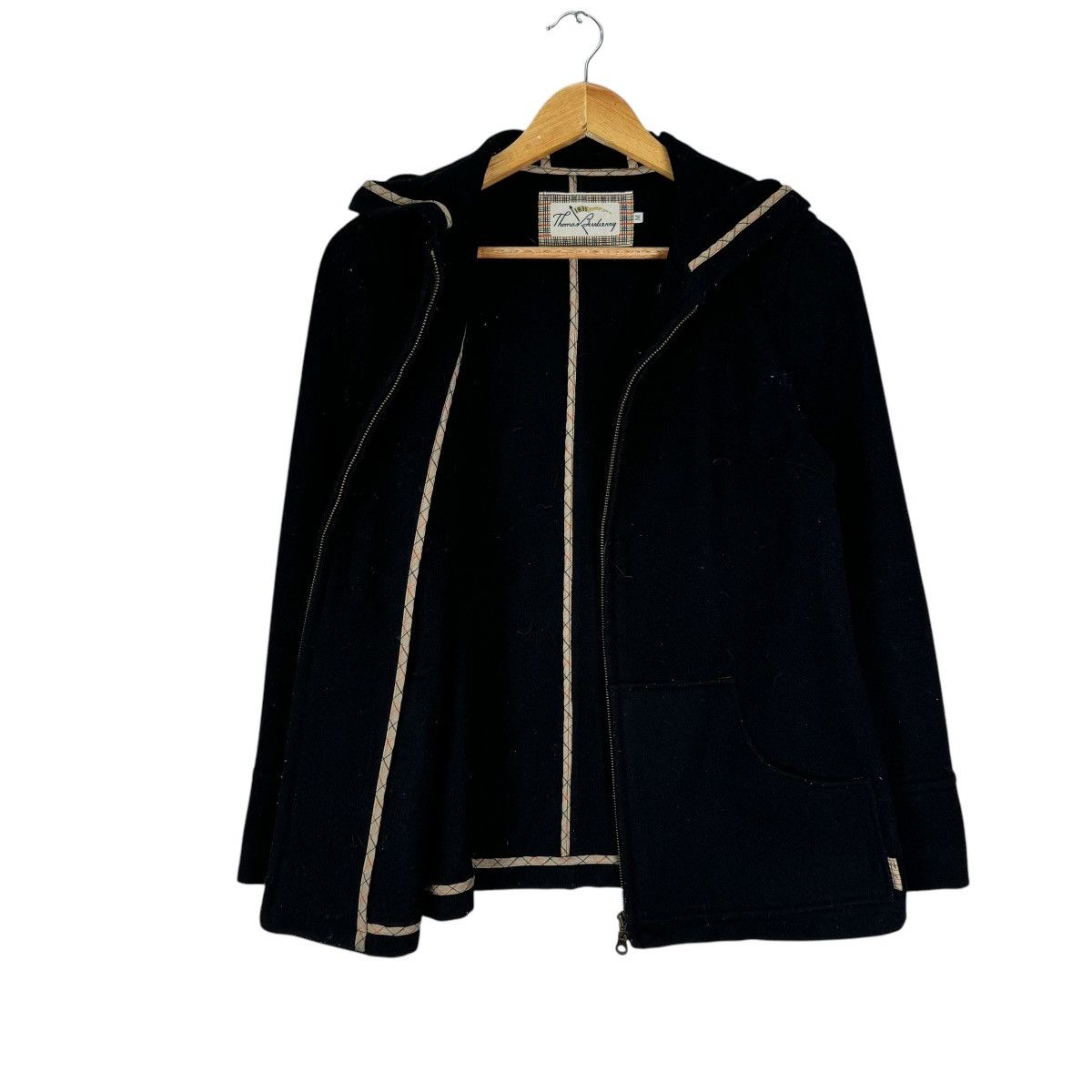 Burberry ❄️THOMAS BURBERRY HOODIE WOOL JACKET Size M / US 6-8 / IT 42-44 - 7 Thumbnail