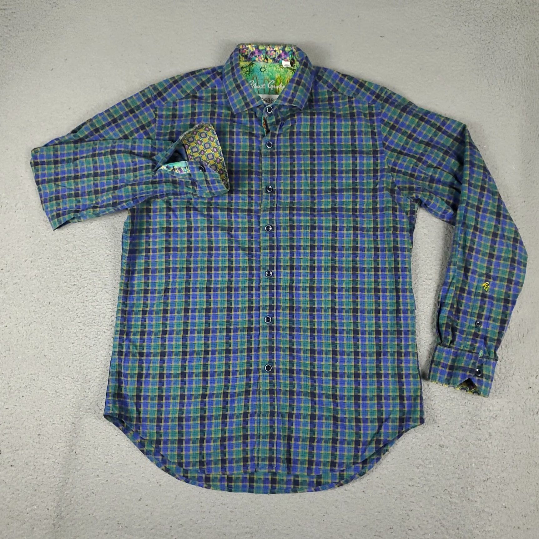 Robert Graham Robert Graham Shirt Mens Small Blue Plaid Button-Up Long Sleeve Modern Classic Preppy Size US S / EU 44-46 / 1 - 2 Thumbnail
