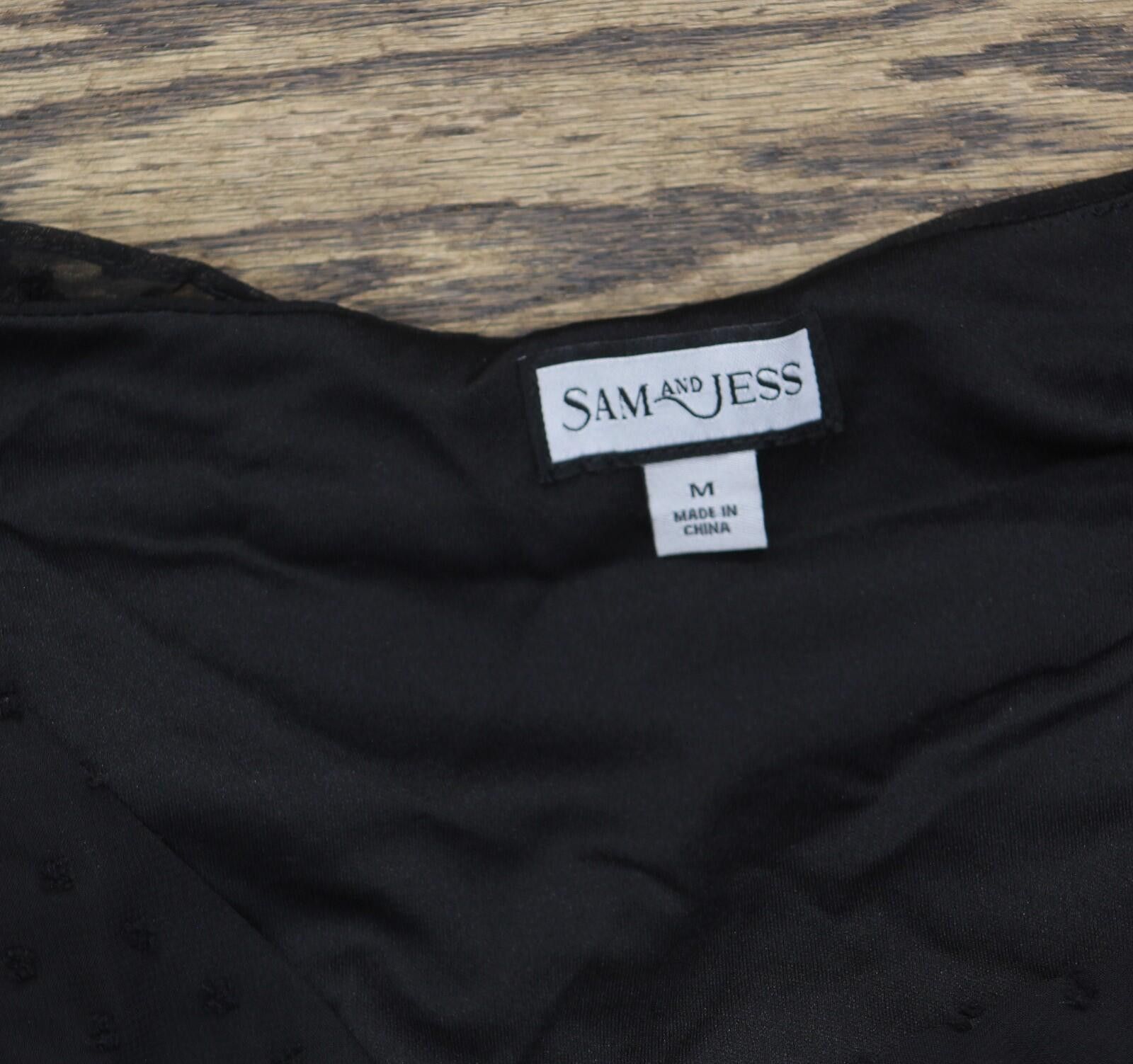 Other Nwt Sam & Jess V-neck Smocked Cuff Lined V-neck Top Black M Size M / US 6-8 / IT 42-44 - 5 Thumbnail