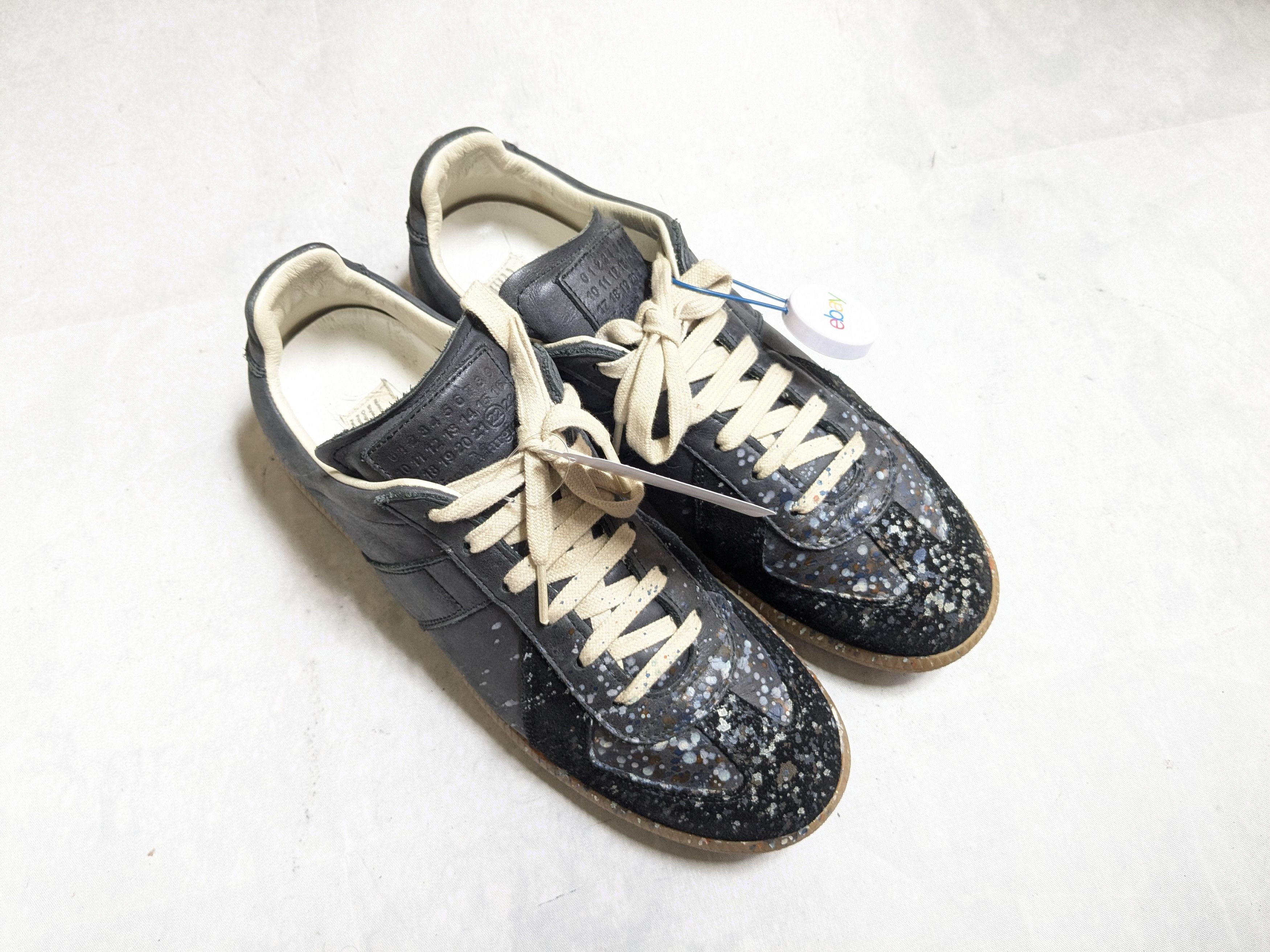 Maison Margiela Maison Margiela Replica GAT Black Paint Splatter 8 41 Low Size US 5 / EU 37 - 4 Thumbnail