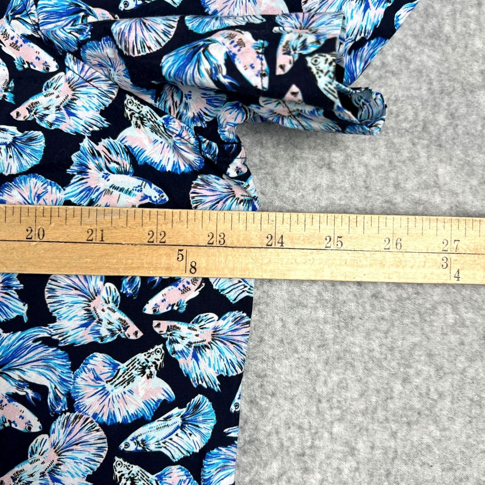 Vintage VINTAGE Kirrin Finch Ray Betta Fish Print Pattern Shirt Womens 18 Androgynous Unisex Button-Up Cotton Blue Short Sleeve Collared Cardigan? Size XXL / US 16-18 / IT 52-54 - 5 Thumbnail
