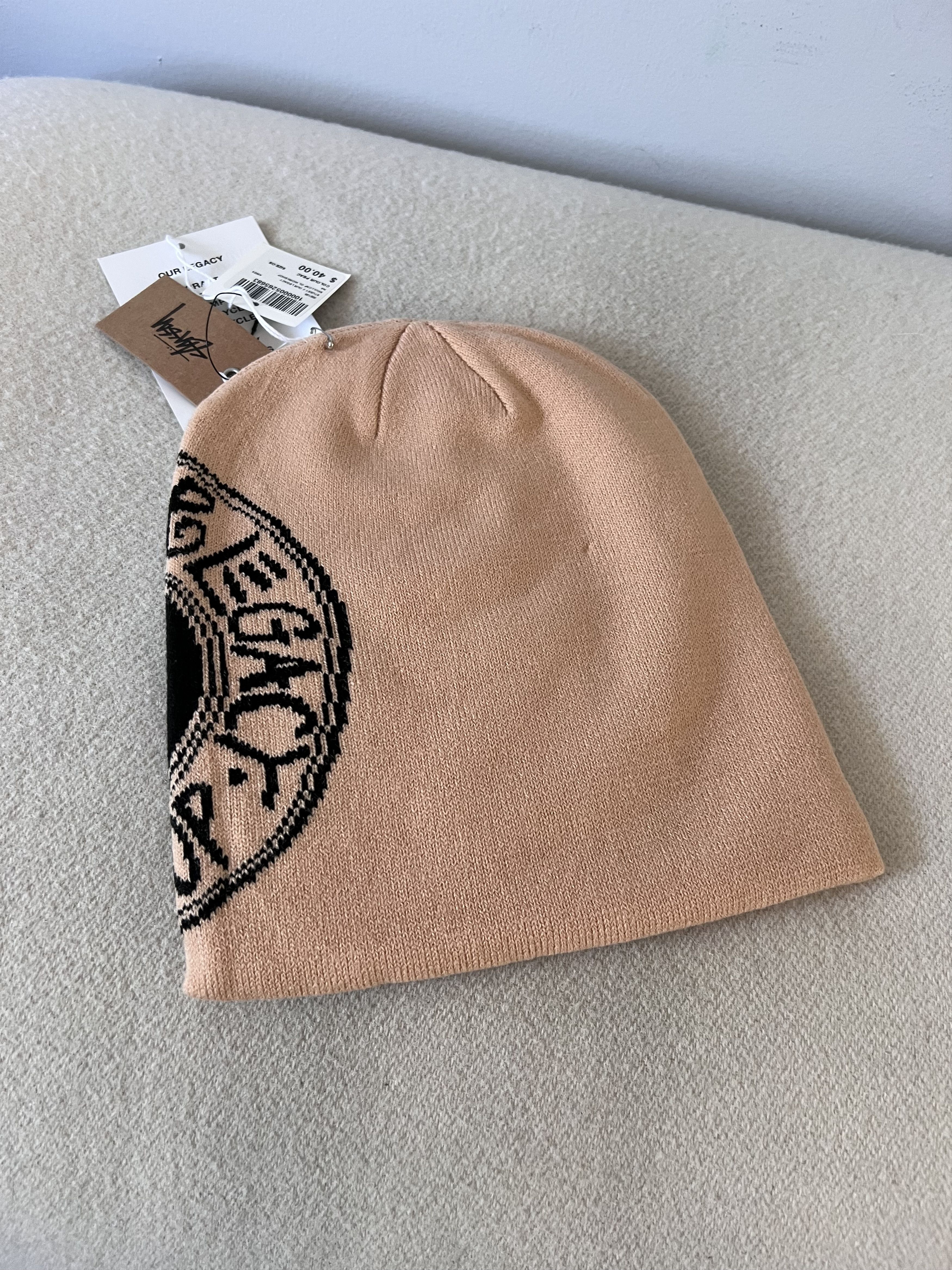 Our Legacy × Stussy Our Legacy Stussy Skullcap Beanie in Peach Size ONE SIZE - 2 Thumbnail