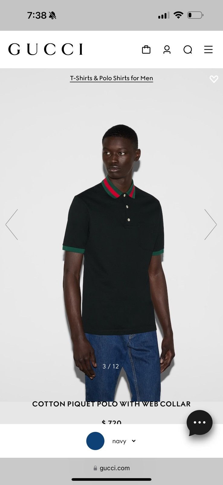 Gucci Men’s Size Large Gucci Polo Size US L / EU 52-54 / 3 - 6 Thumbnail
