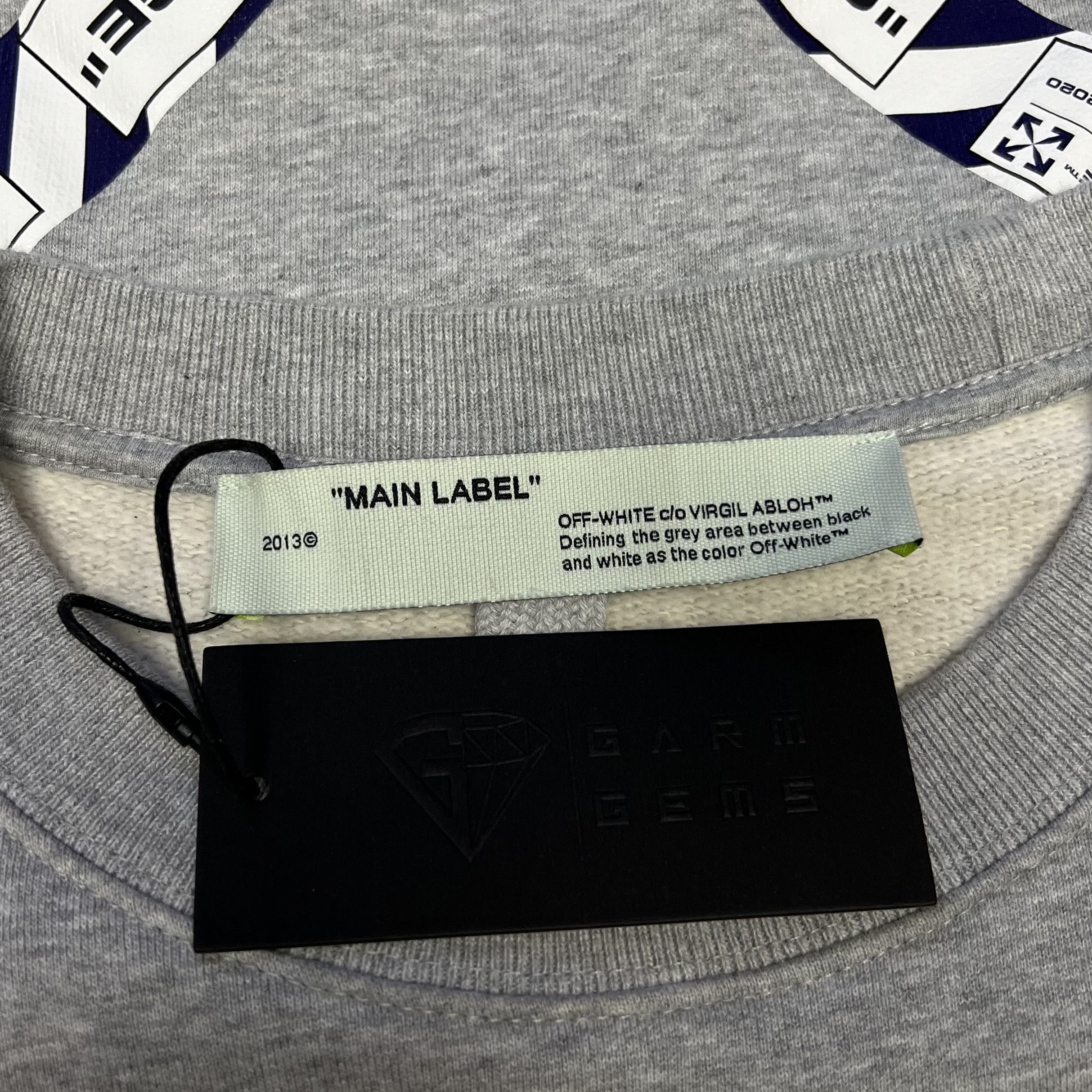 Off-White Off-White Airport Tape Logo Sweatshirt Size US L / EU 52-54 / 3 - 4 Thumbnail