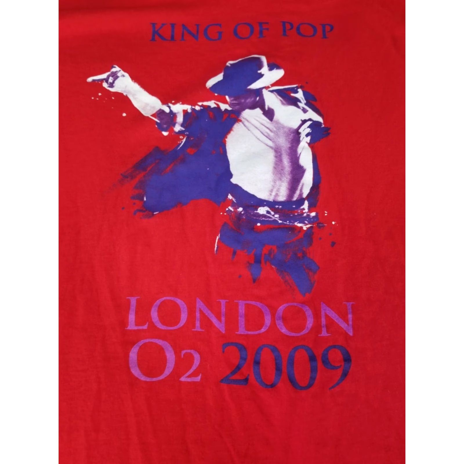 Delta VINTAGE Michael Jackson London O2 2009 King of Pop T Shirt Official Red XL Graphic Tee Men Adults XL Red Graphic Tee Size US XL / EU 56 / 4 - 5 Thumbnail