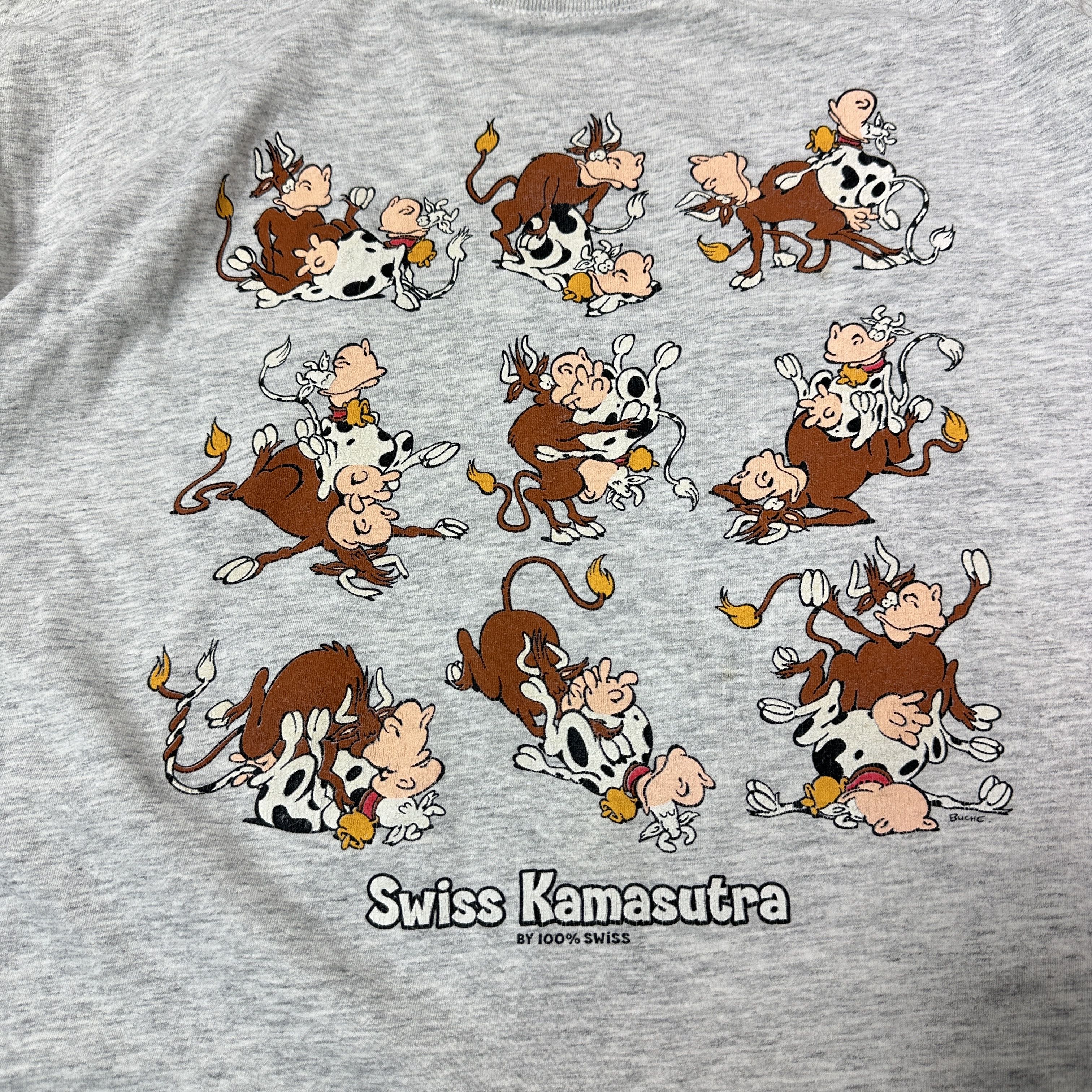 Vintage Vintage Skater Old School Swiss Kamasutra T-shirt 90s Size US XL / EU 56 / 4 - 2 Thumbnail