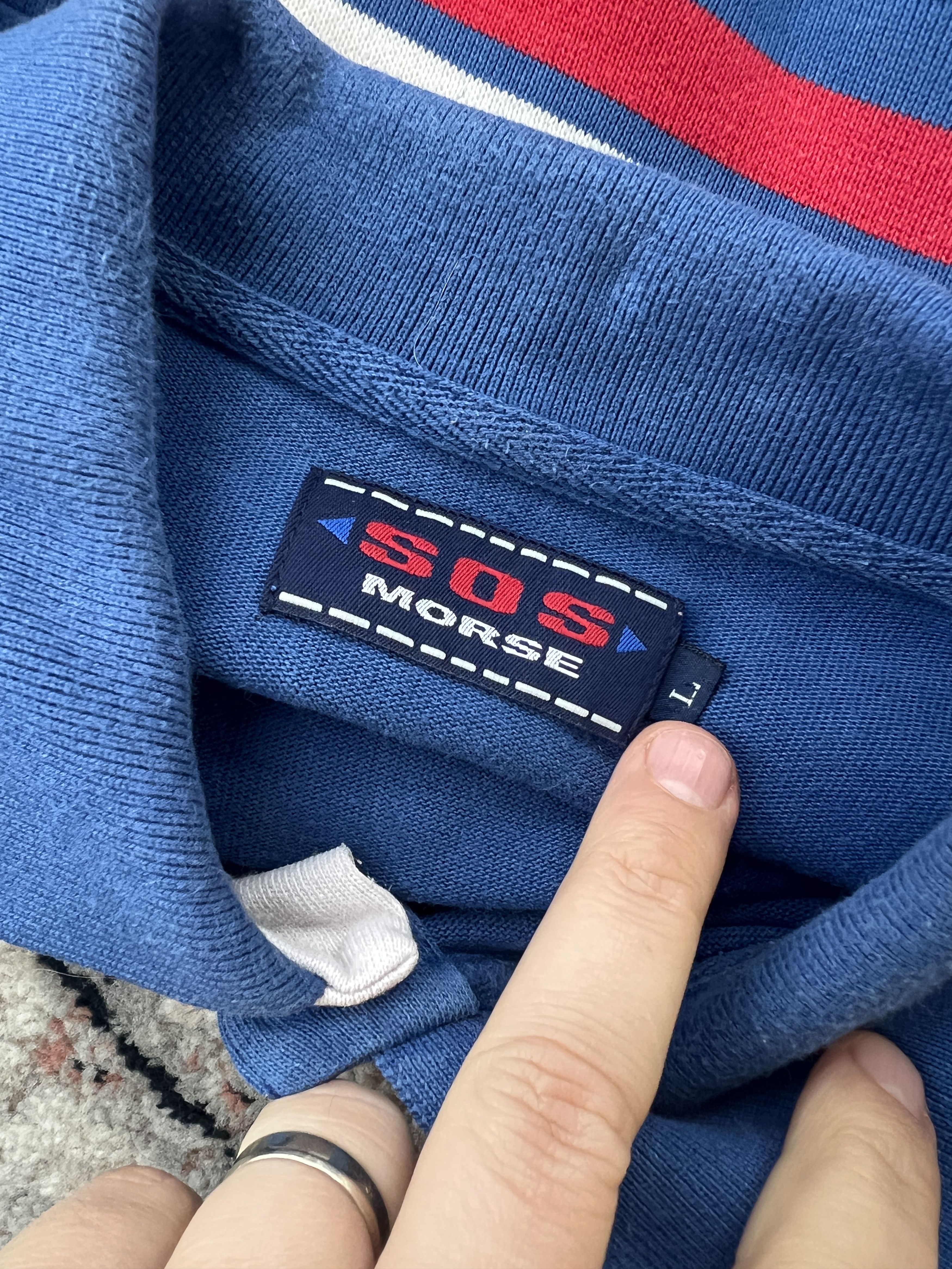 Vintage SOS Morse Vintage Sweatshirt Size US L / EU 52-54 / 3 - 4 Thumbnail