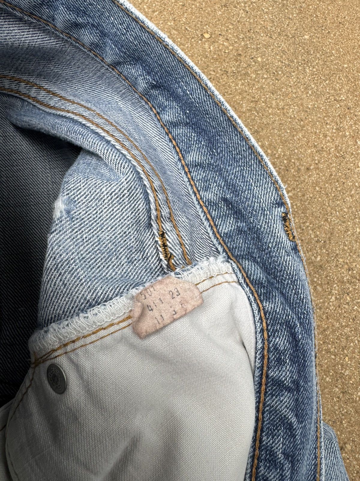 Levi's × Vintage Vtg 70’s Levis 501xx Redline Selvedge Distressed Jeans 28x28 Size US 28 / EU 44 - 7 Thumbnail