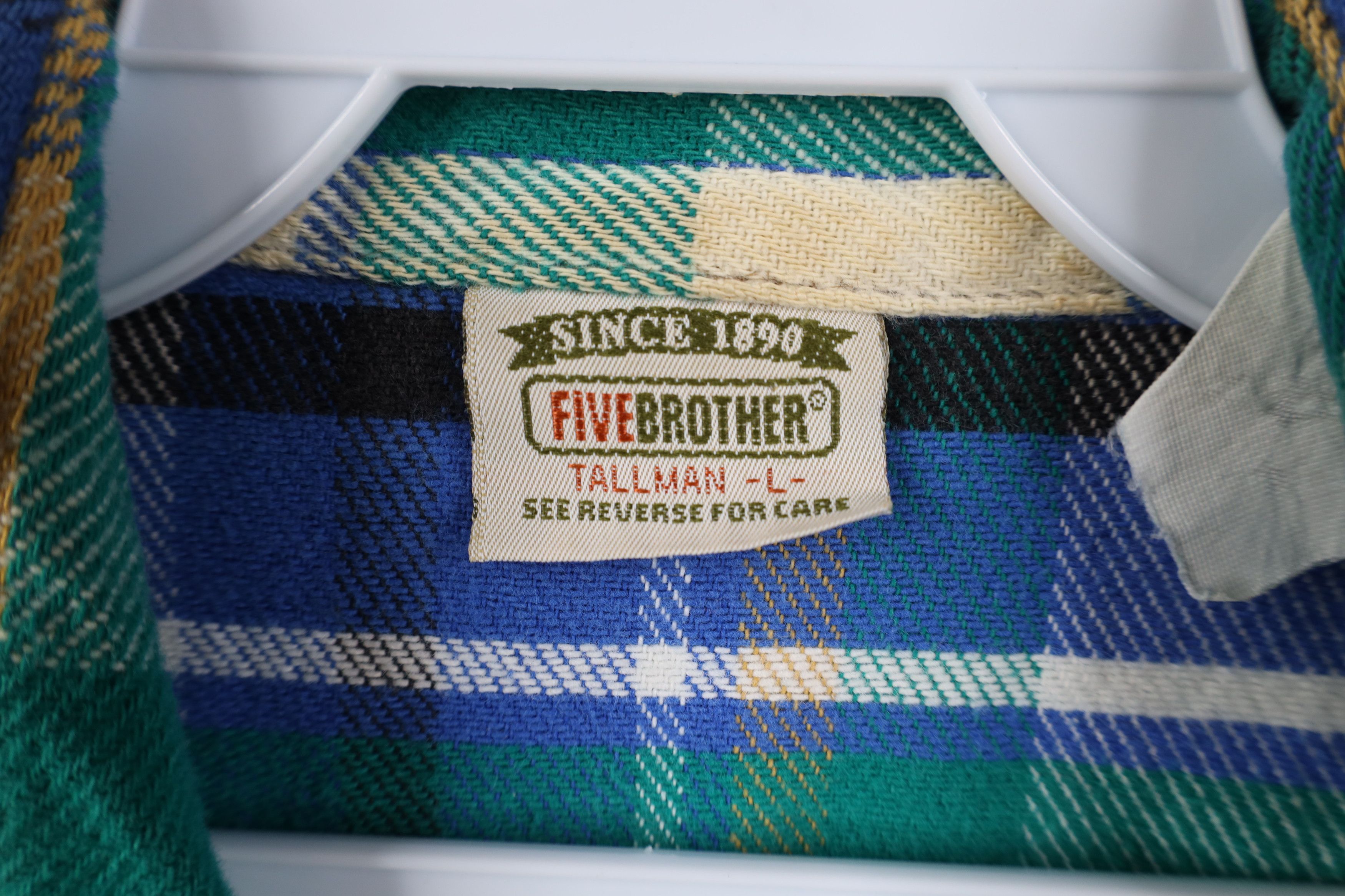 FiveBrother Vintage 90s Five Brother Heavy Flannel Button Shirt USA Size US L / EU 52-54 / 3 - 7 Thumbnail