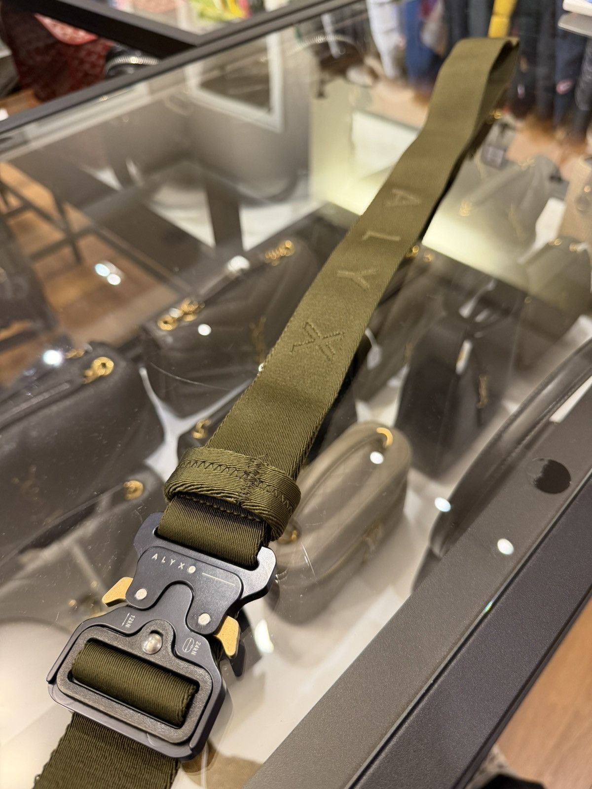 1017 ALYX 9SM 1017 ALYX 9SM Rollercoaster belt- Olive Size ONE SIZE - 2 Thumbnail