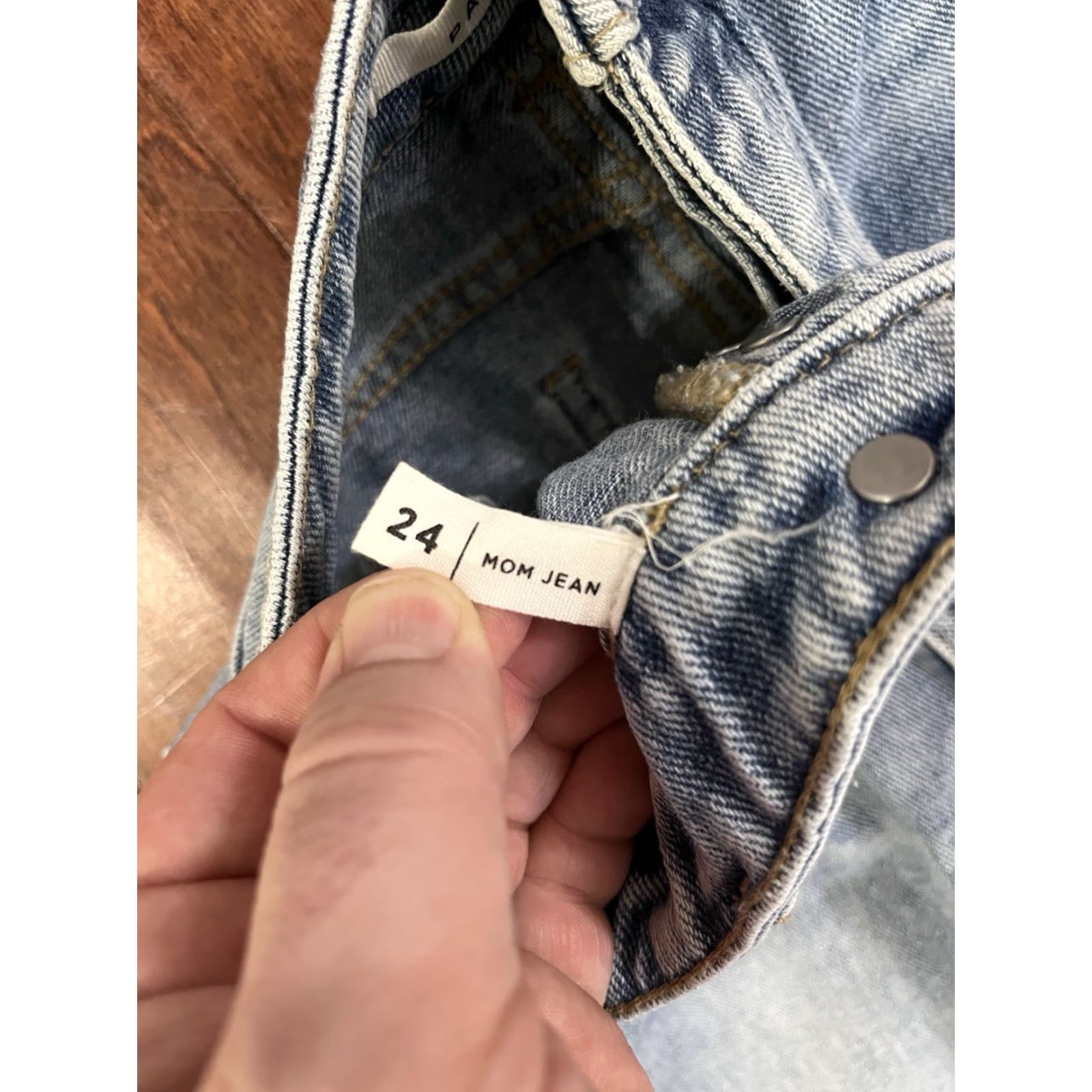 Pacsun PACSUN Mom Jean High Rise Destructed 100% Cotton Denim Jeans Women’s Size 24 Size 42" / US 20 - 5 Thumbnail