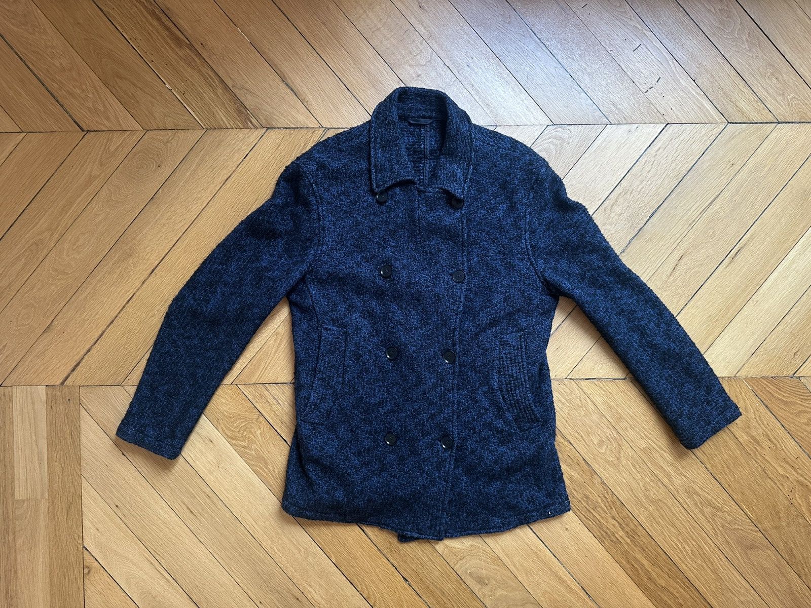 Eidos Napoli Knitted Mélange Peacoat Size US L / EU 52-54 / 3 - 1 Thumbnail
