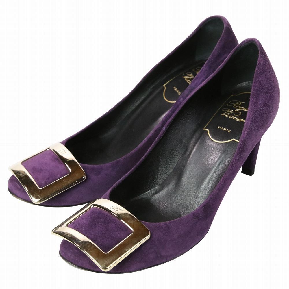 Roger Vivier Roger Vivier Roger Vivier Square Buckle Suede Pumps Suede Shoes DUTY FREE for USA Size ONE SIZE - 1 Thumbnail