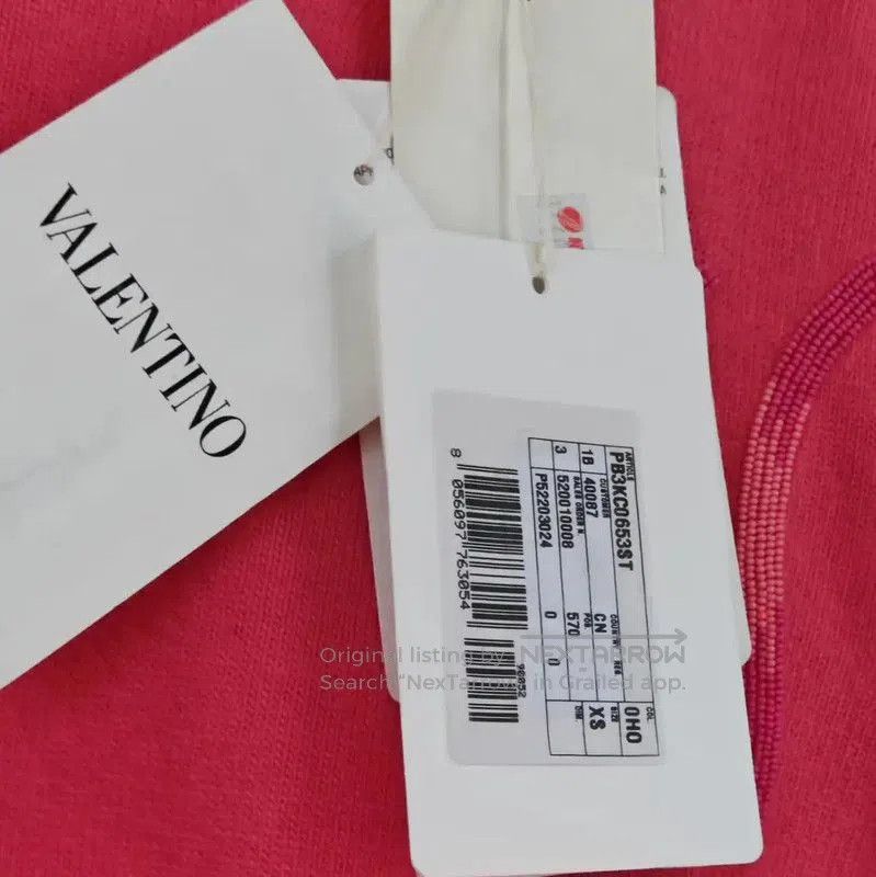 Valentino Valentino Pink Cashmere Embroidered Sweater . Size XS / US 0-2 / IT 36-38 - 6 Thumbnail