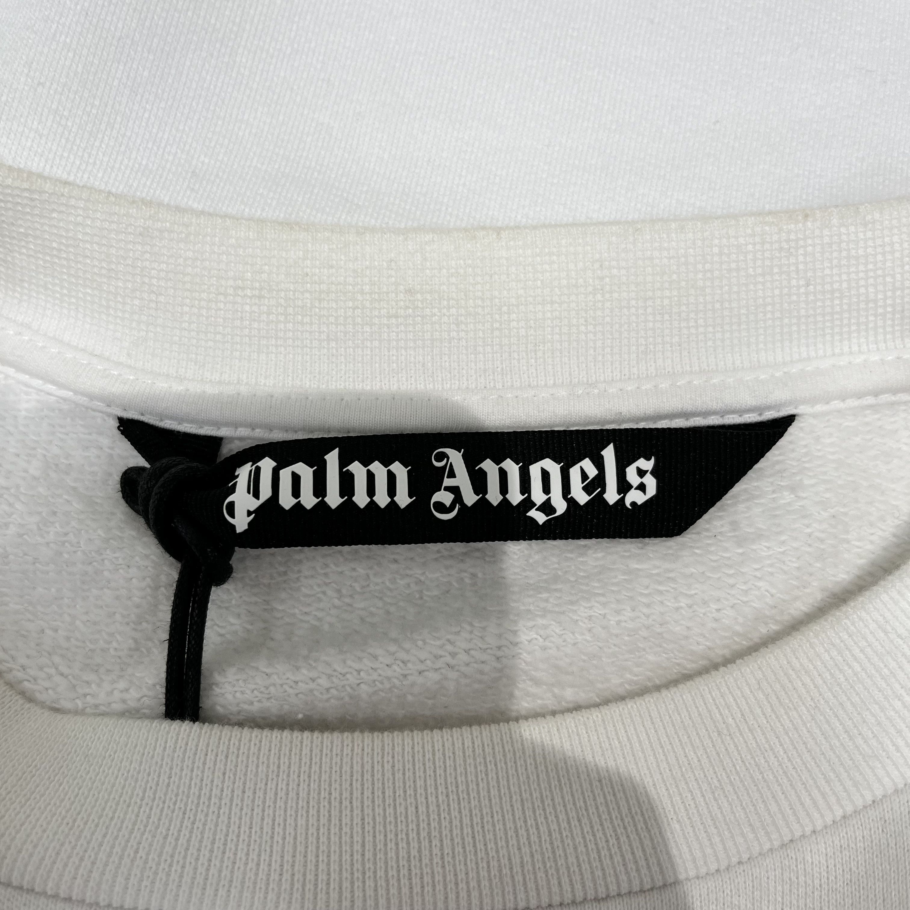 Palm Angels Palm Angels Milano Sprayed Crewneck White Size US XL / EU 56 / 4 - 3 Thumbnail