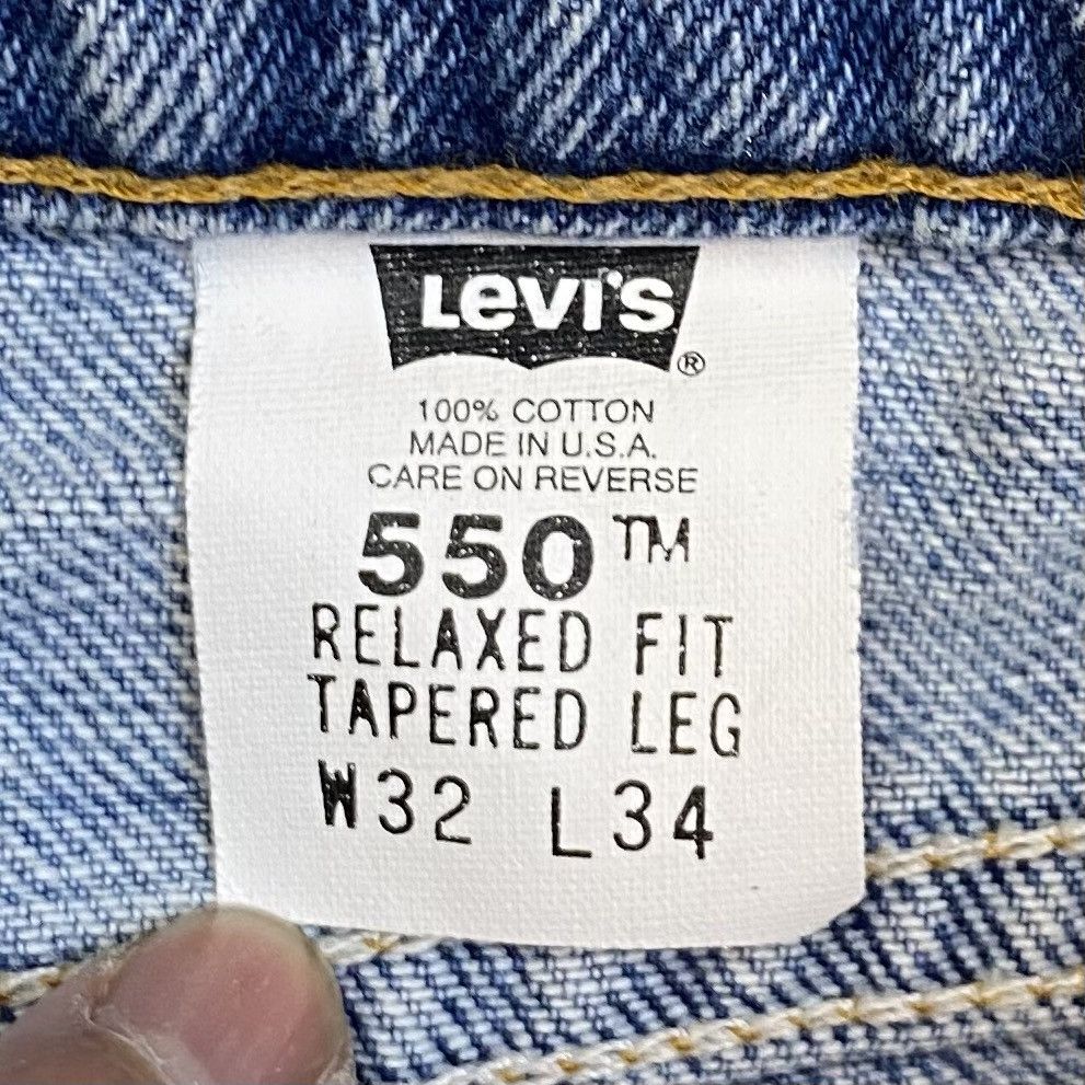 Levi's × Vintage Vintage Levis 550 Jeans 32 x 34 Made In Usa Size US 32 / EU 48 - 4 Thumbnail