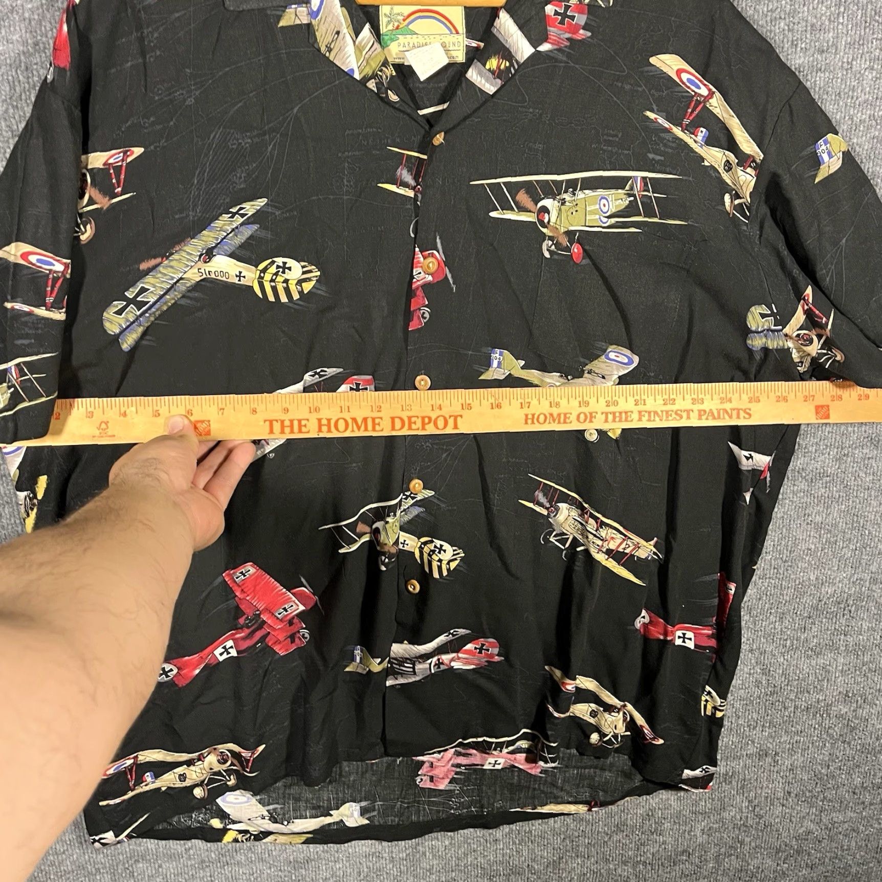 Paradise Found Paradise Found Vintage Hawaiian Shirt Mens 2XL Fighter Pilot Jet Plane Military Paradise Found Brand Vintage Size US XL / EU 56 / 4 - 5 Thumbnail