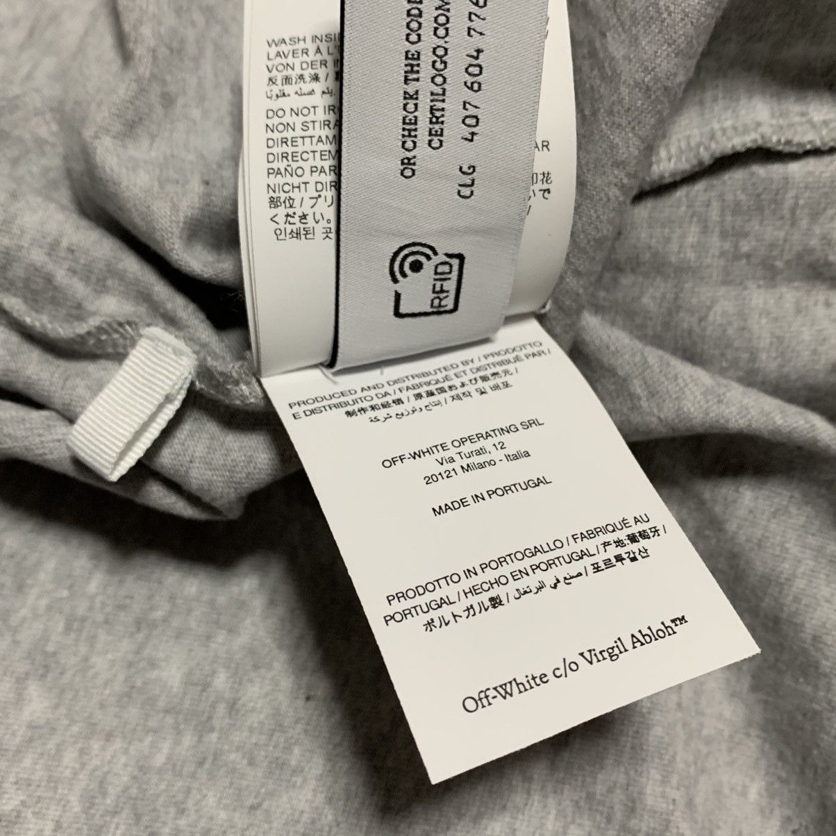 Off-White Off White Large Round Logo Skate Grey Tee Virgil Abloh Size US L / EU 52-54 / 3 - 11 Thumbnail