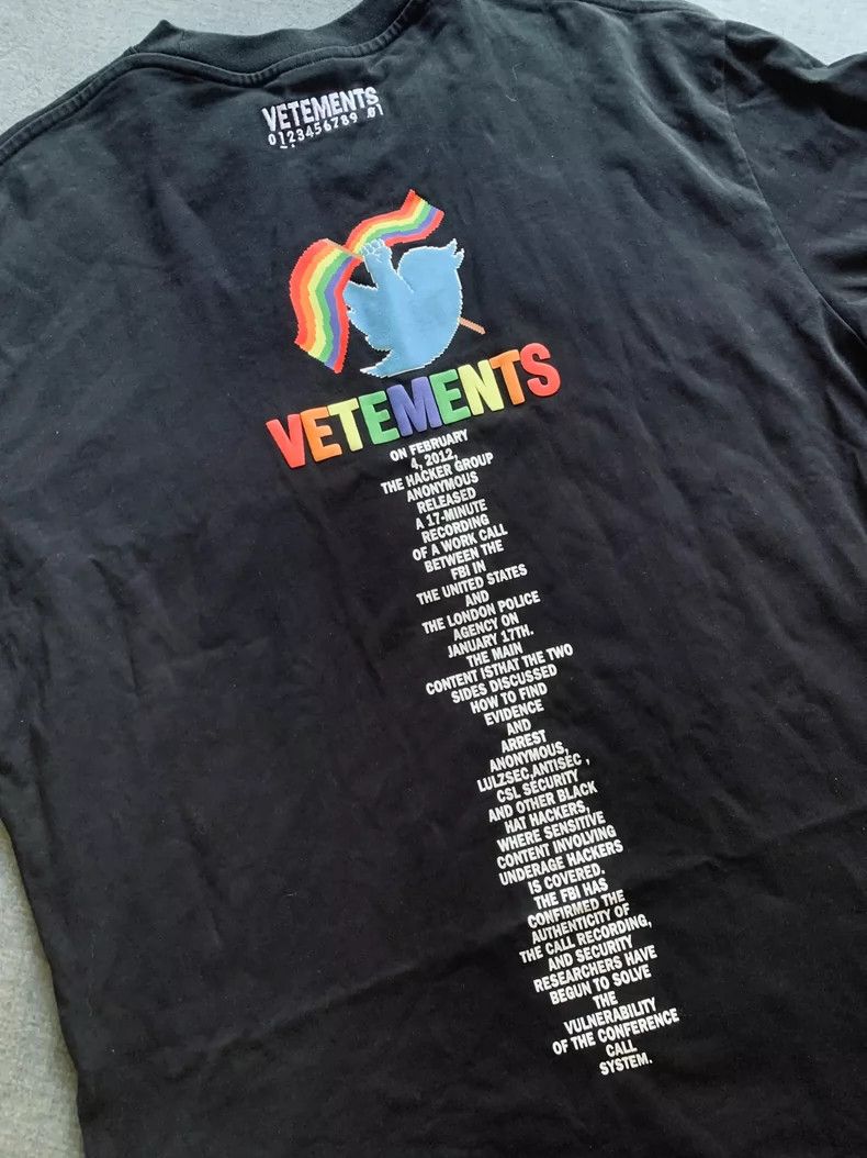 Vetements VETEMENTS Rainbow slogan short sleeve 2504-Nextarrow Size US M / EU 48-50 / 2 - 5 Thumbnail
