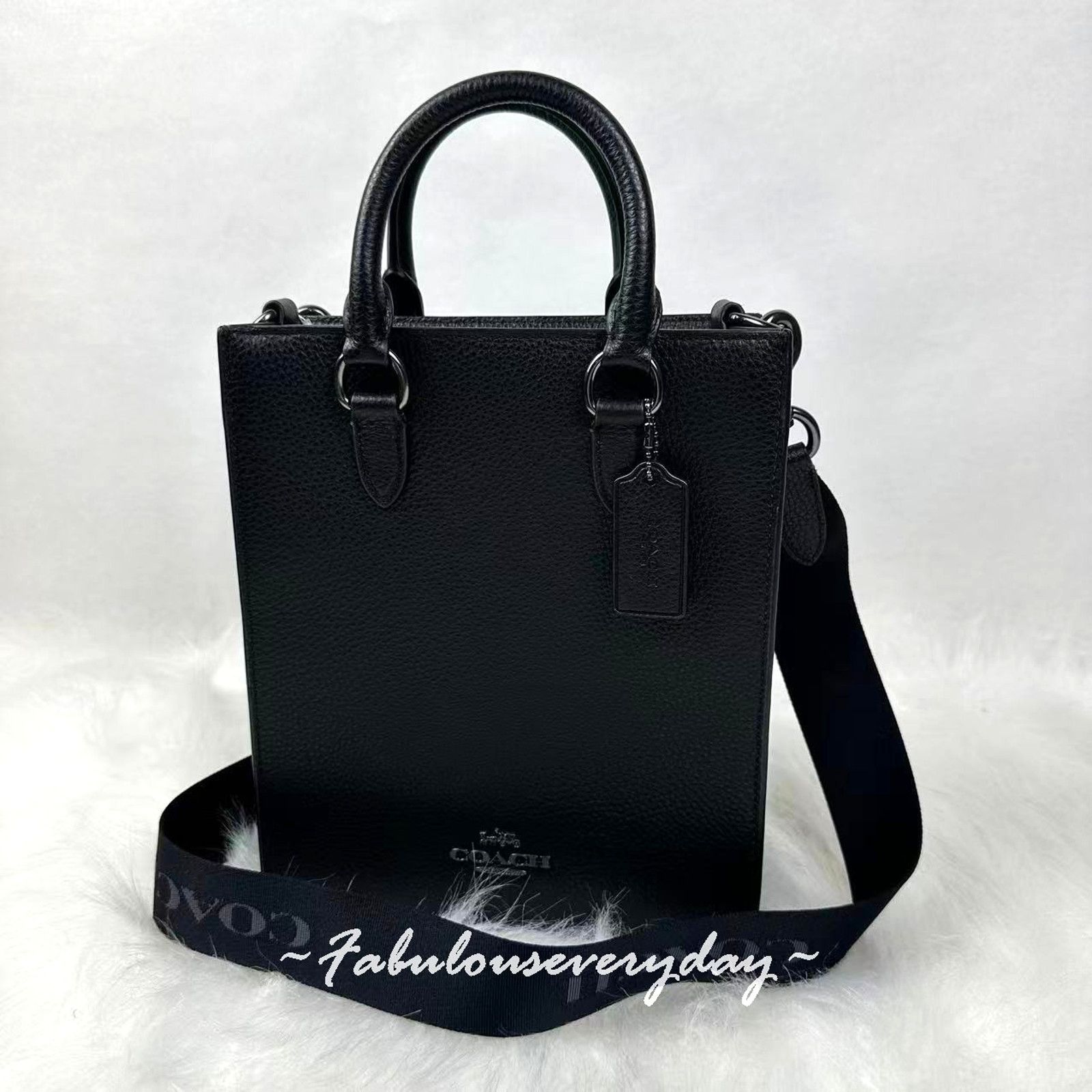 Coach Coach Pac Man F72924 Waist bag Cross Body Fanny Pack Black