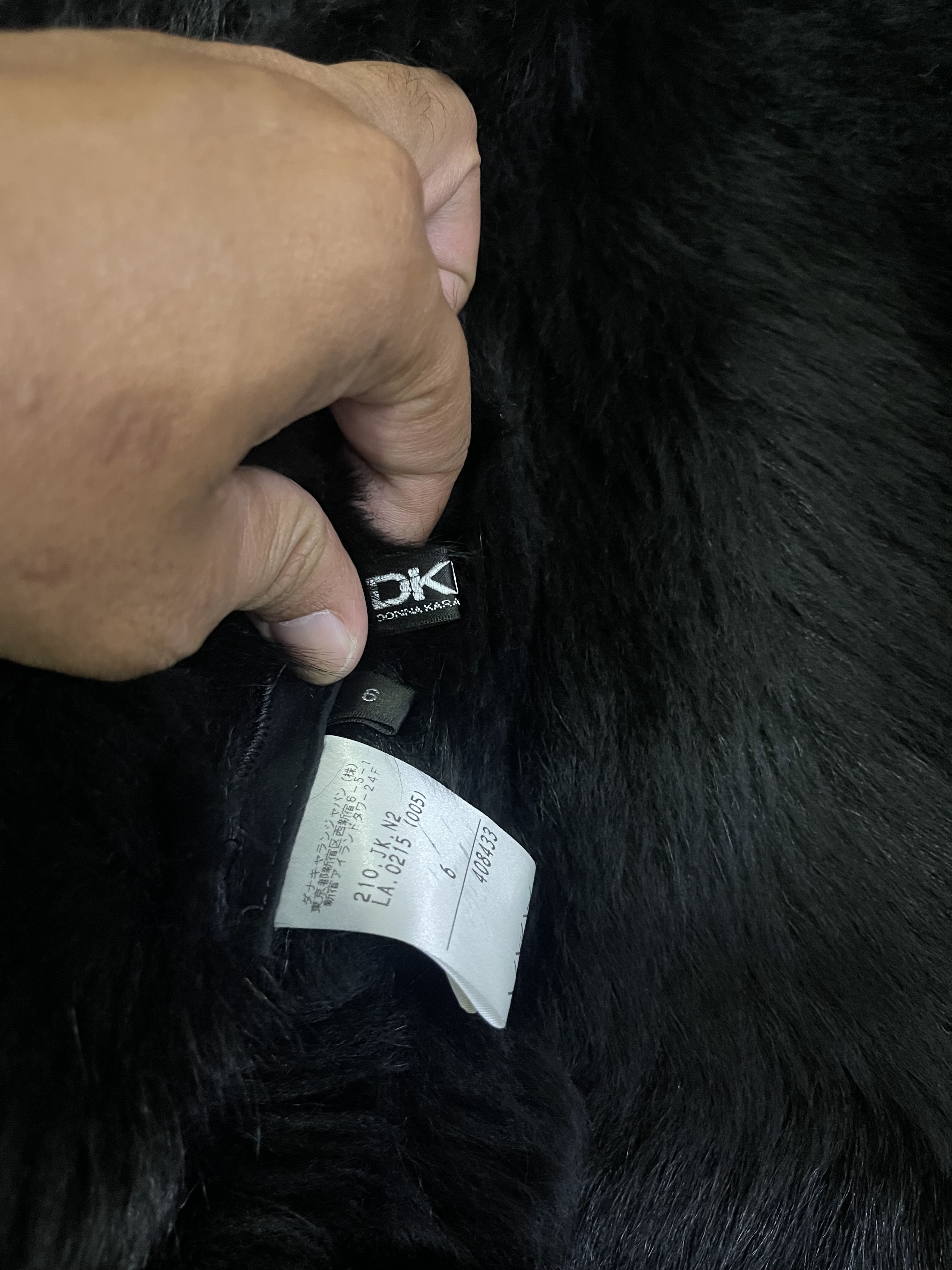 Luxury Black Fur Trim Winter Jacket Plush Fur Collar Cuffs