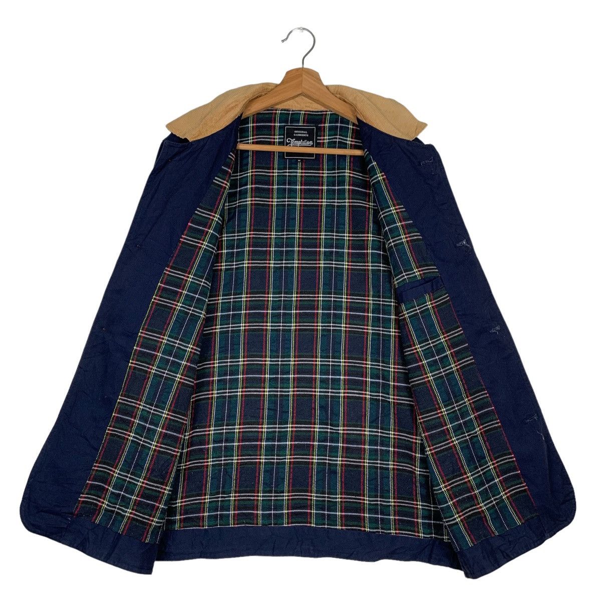Japanese Brand TEMPTATION Outerwear Plaid Lined Chore Jacket #0259-C12 Size US M / EU 48-50 / 2 - 12 Thumbnail