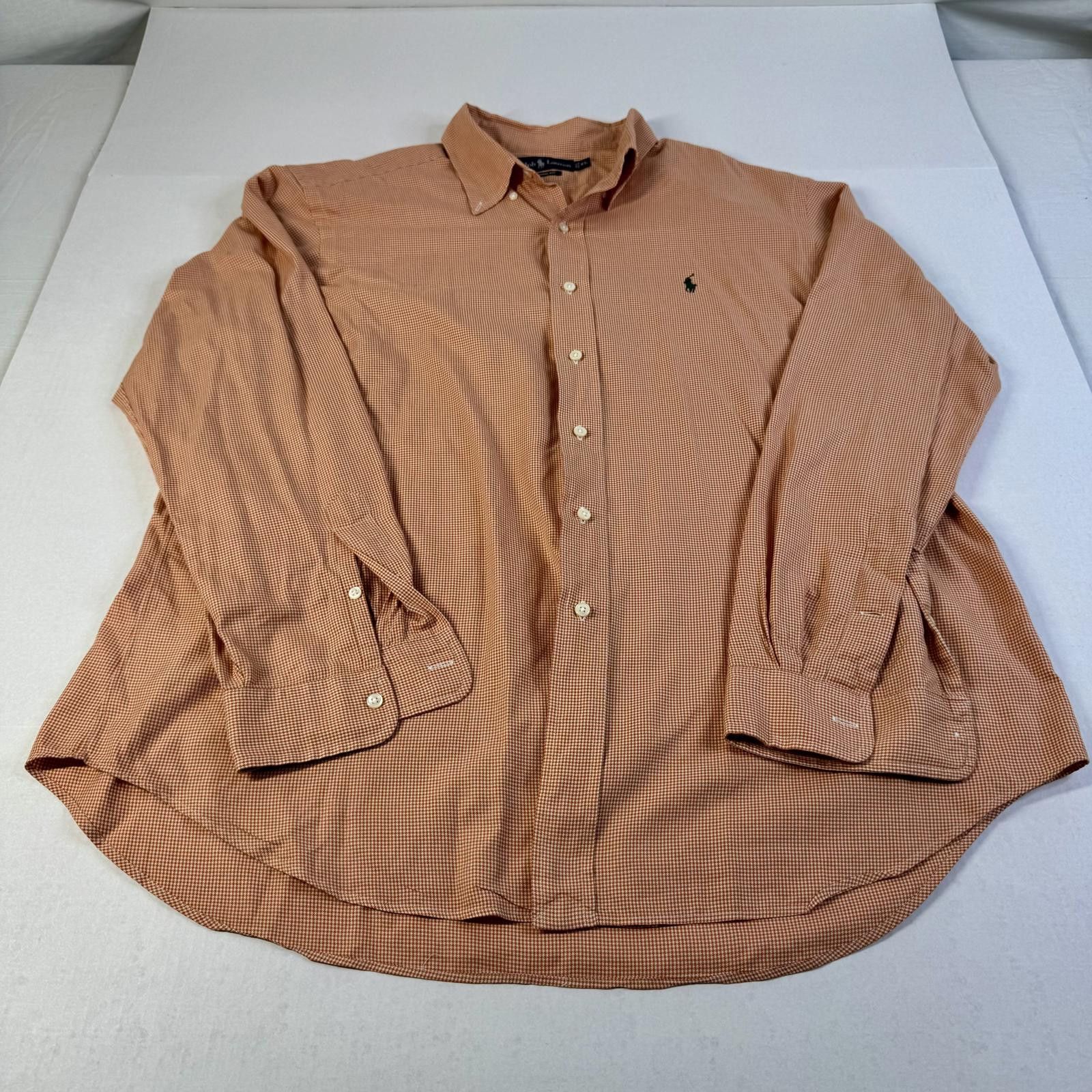 Polo Ralph Lauren Ralph Lauren Men’s Orange Long Sleeve Button Up Shirt XL Size US XL / EU 56 / 4 - 1 Thumbnail