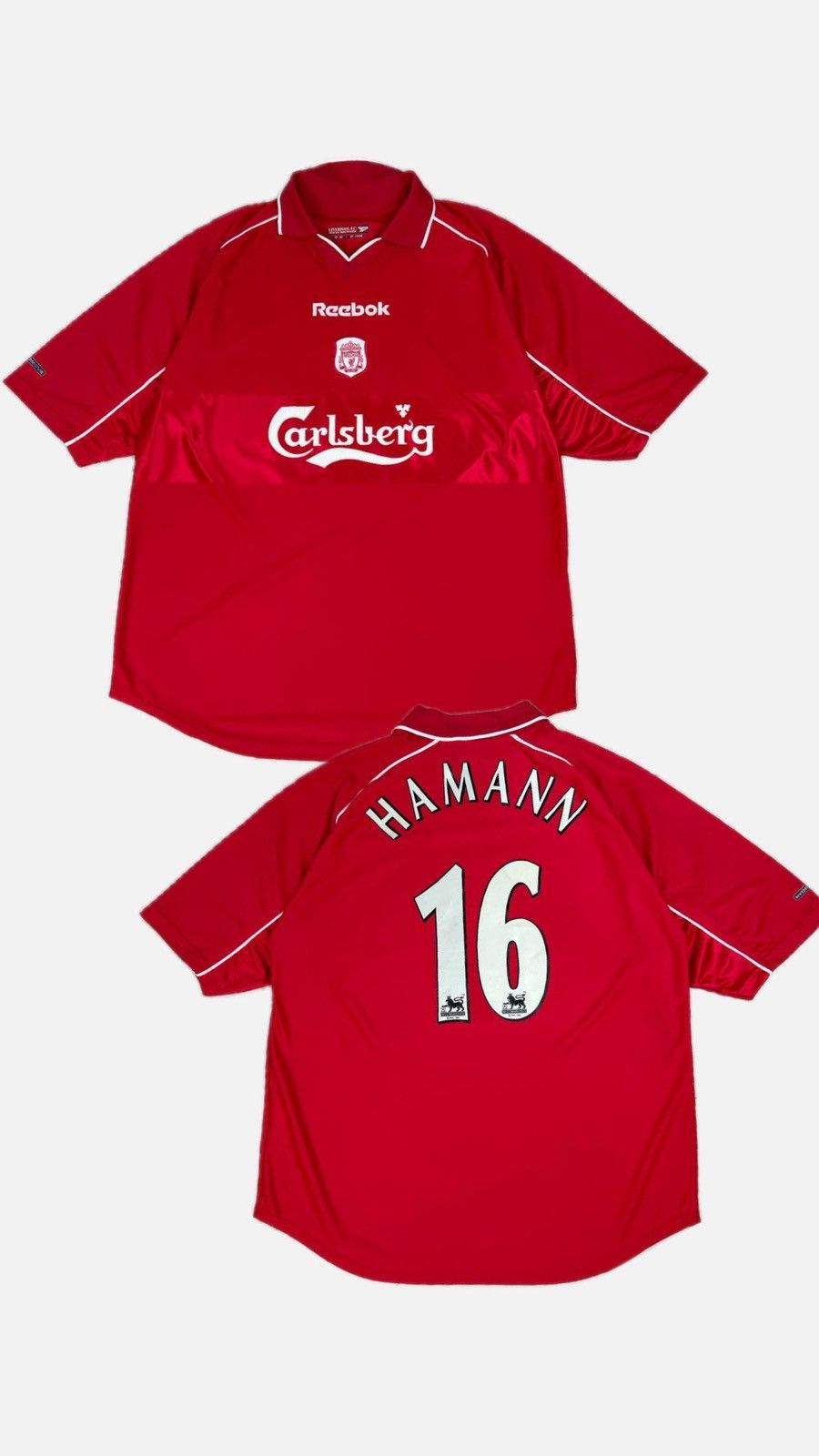 Reebok Vintage Liverpool 2000 2002 Hamann #16 Home Shirt Jersey Size US L / EU 52-54 / 3 - 1 Thumbnail