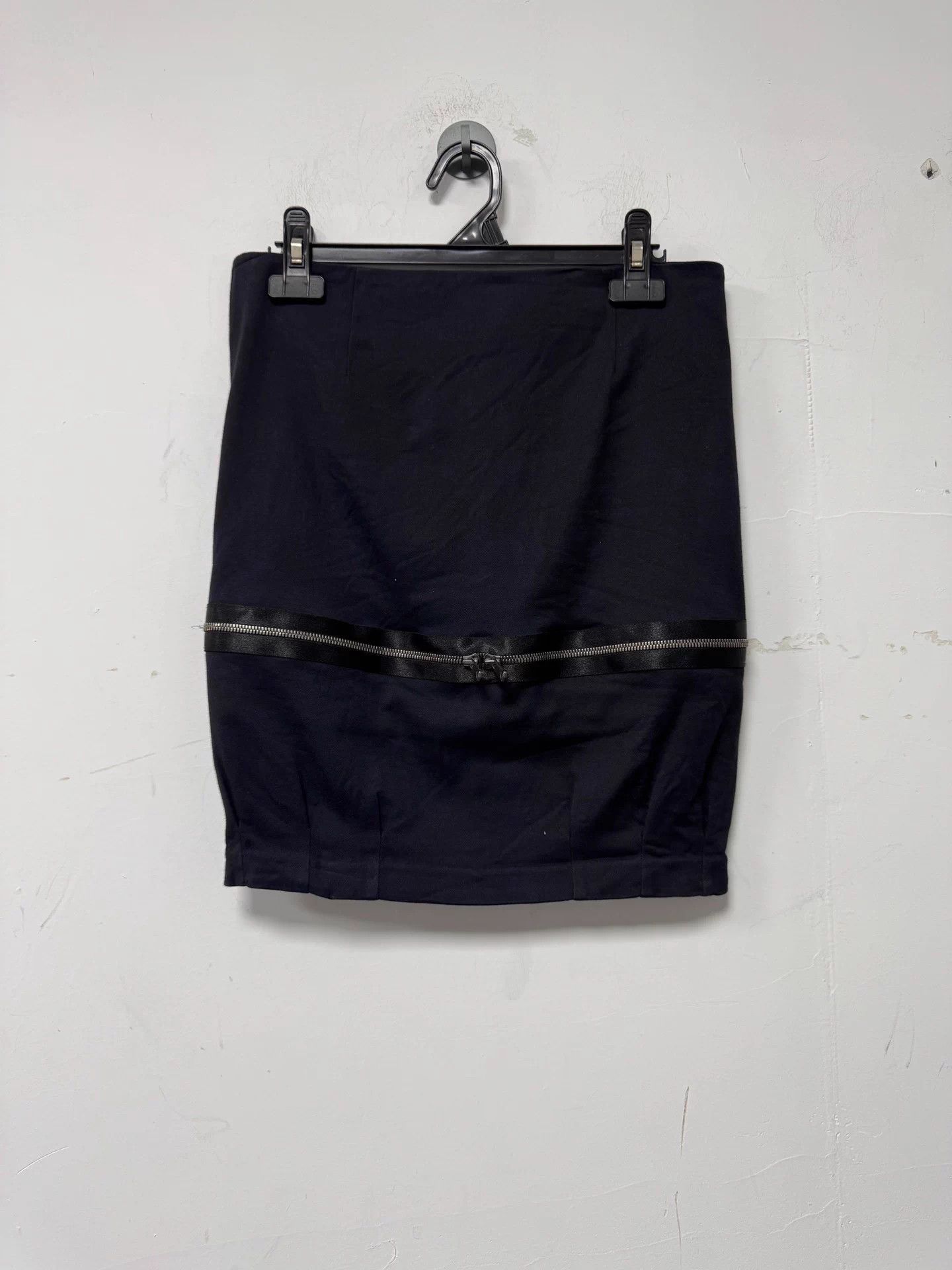 Other Sharon Wauchope Black Wool Blend Zip Skirt 36 MINT Size 26" / US 2 / IT 38 - 1 Thumbnail