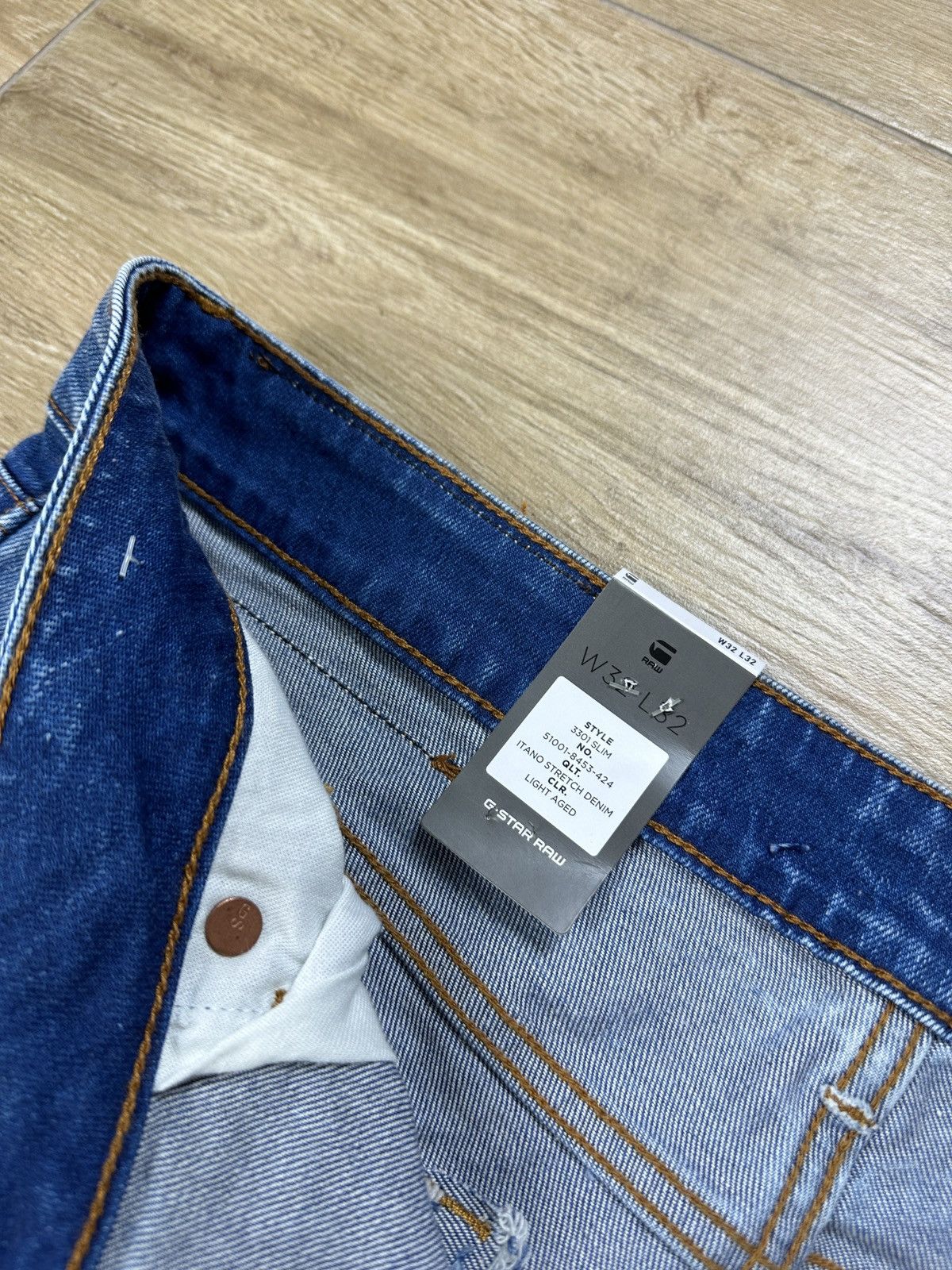 G-Star NEW🏷️ G-Star Raw 3301 Slim Denim Jeans Size US 32 / EU 48 - 5 Thumbnail