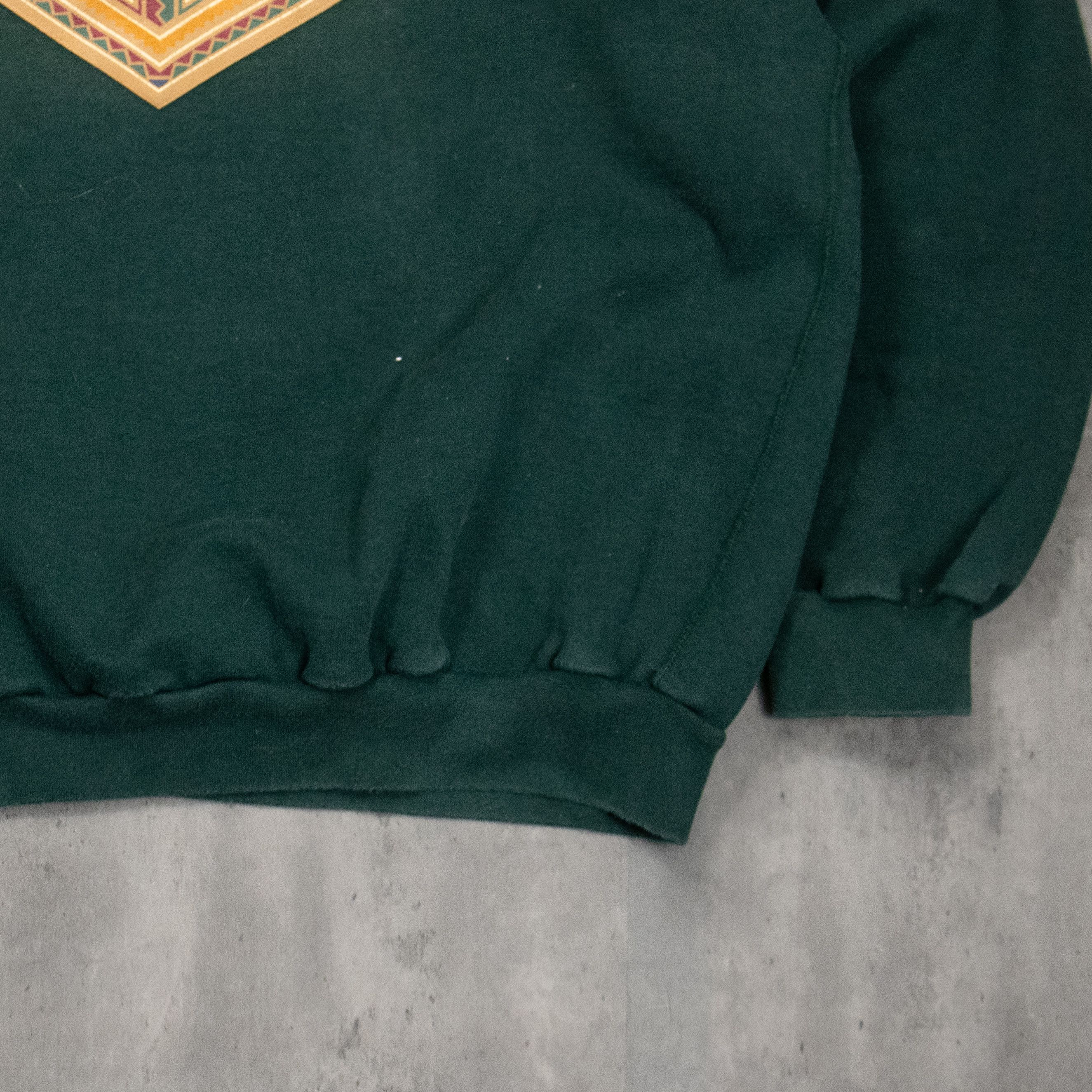 Japanese Brand Vintage 90's Sante Fe Forest Green Aztex Print Crewneck Size US L / EU 52-54 / 3 - 3 Thumbnail