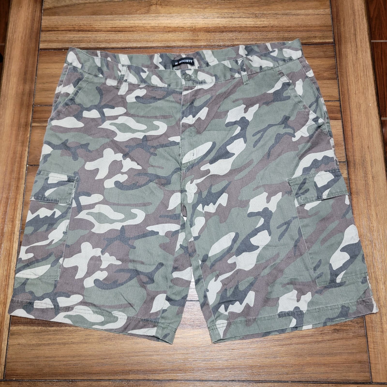 Other N&Society Green Camo Lightweight Cargo Shorts - Size 42 Size US 42 / EU 58 - 1 Thumbnail