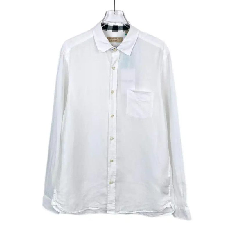 Burberry Burberry White Long Sleeve Men's Shirt Size US S / EU 44-46 / 1 - 1 Thumbnail