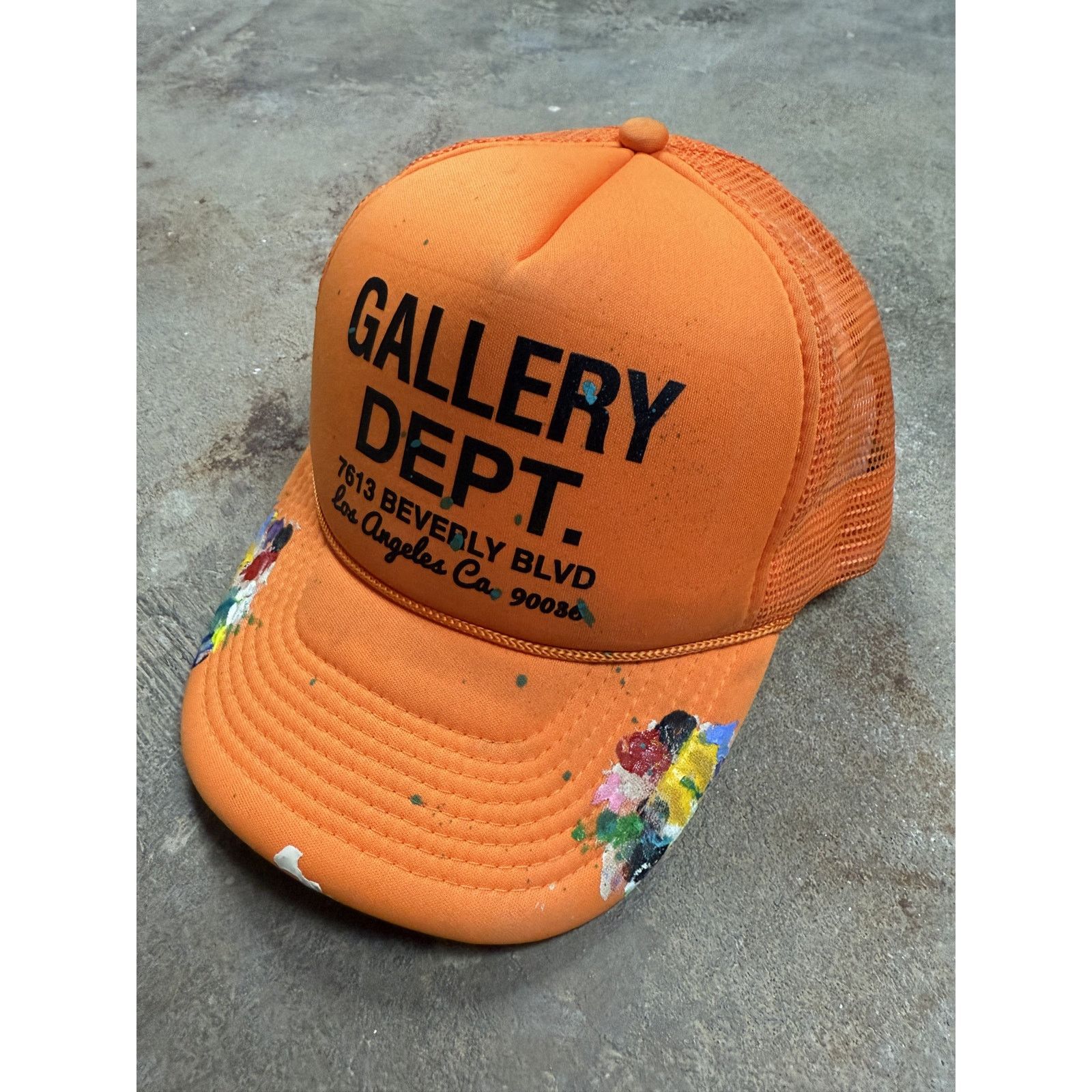 Gallery Dept. Gallery Dept Trucker Orange Splatter Used OSFM Size ONE SIZE - 1 Thumbnail