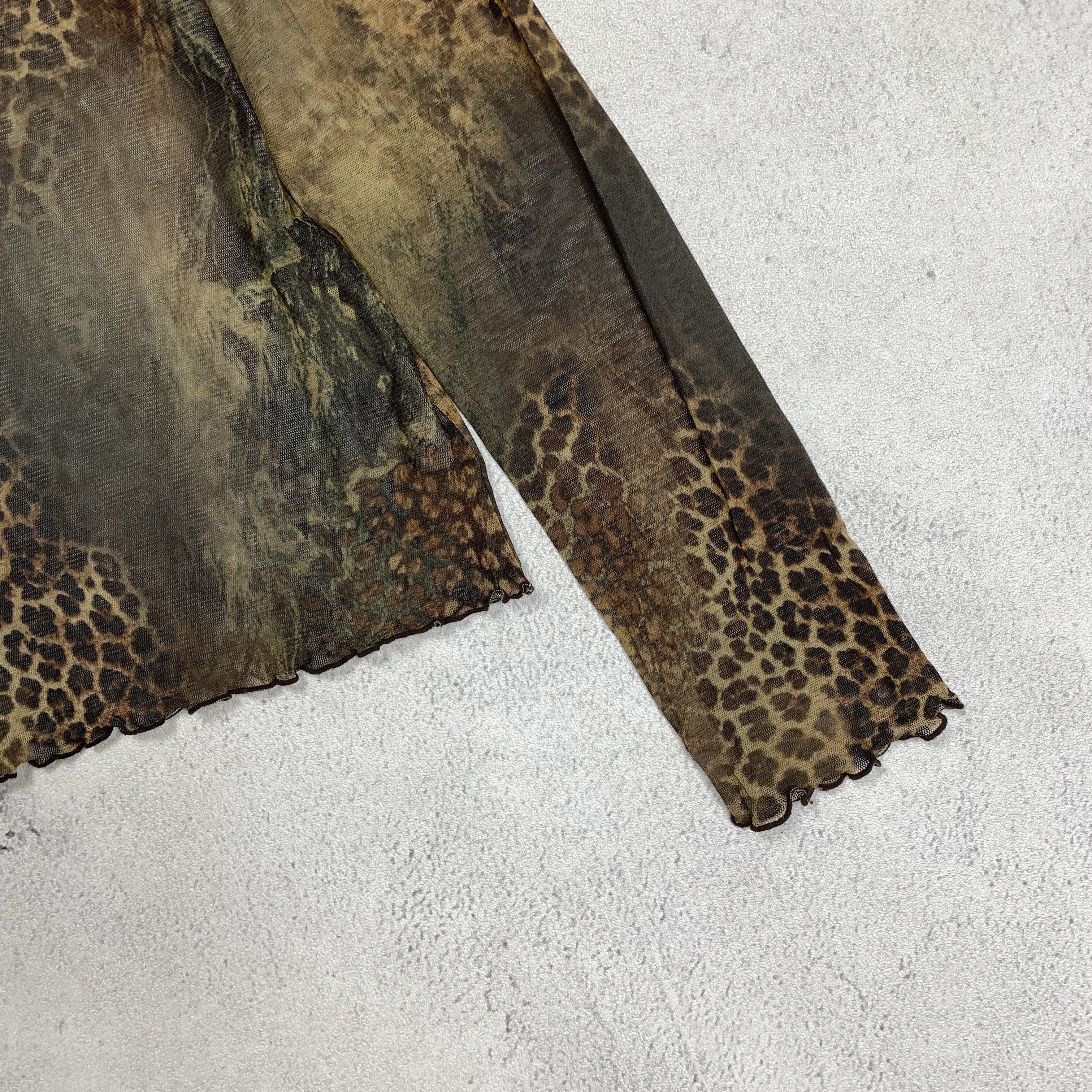 Vintage Vintage Leopard Mesh Top Tattoo Print JPG Gaultier Baroque Size S / US 4 / IT 40 - 4 Thumbnail