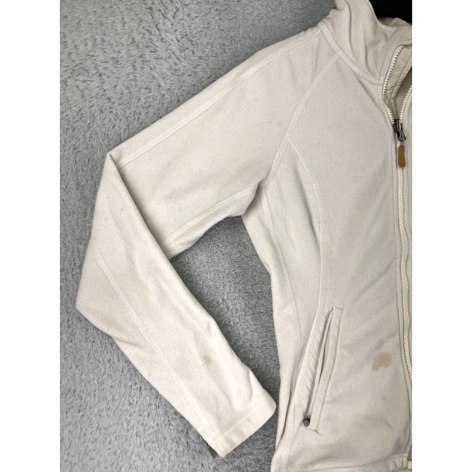 The North Face The North Face Sweater Womens Small White TKA 200 Polyester Fleece Mock Neck Size S / US 4 / IT 40 - 3 Thumbnail