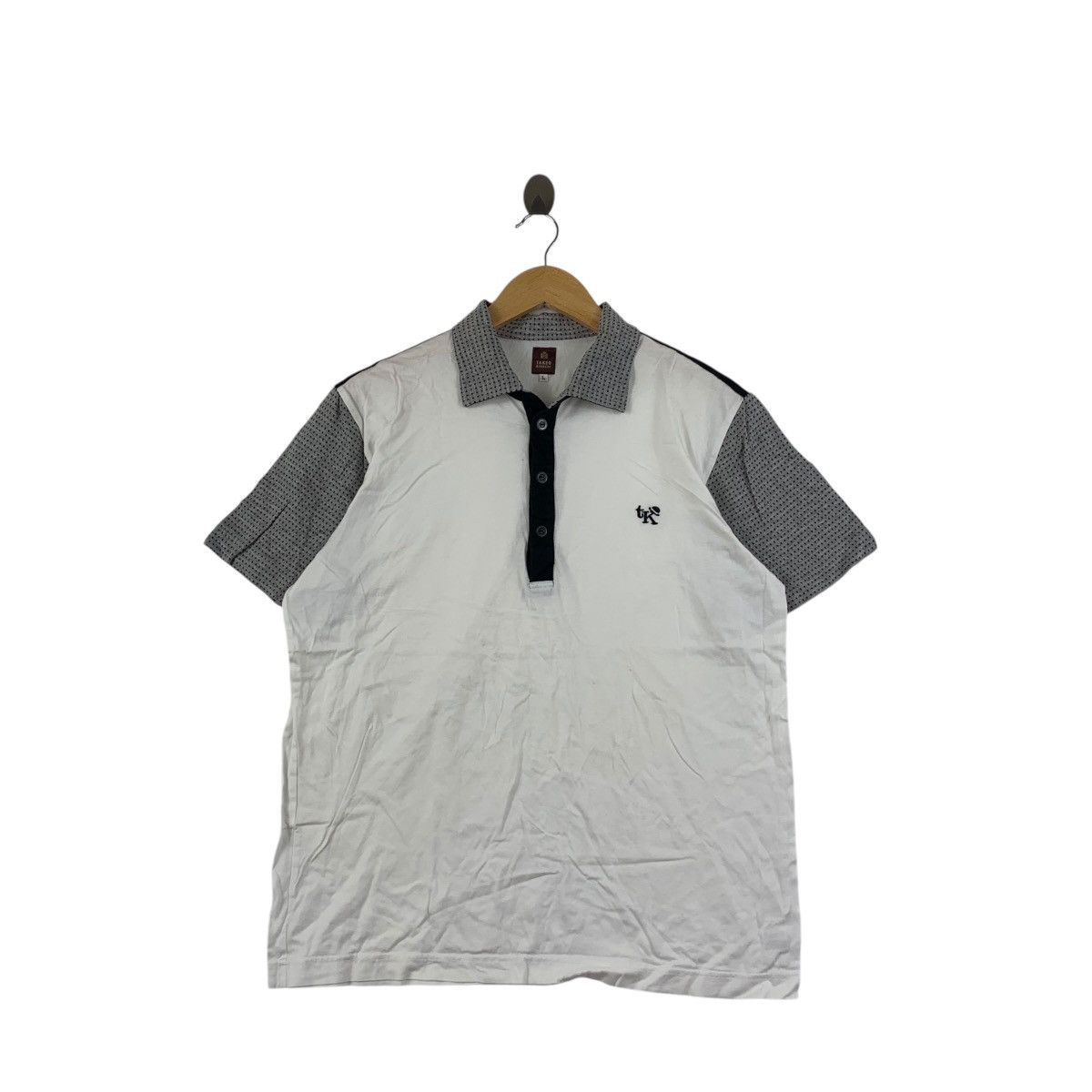 Takeo Kikuchi Vintage TAKEO KIKUCHI JAPAN Polka Dot Embroidered Polo Tee Size US L / EU 52-54 / 3 - 1 Thumbnail
