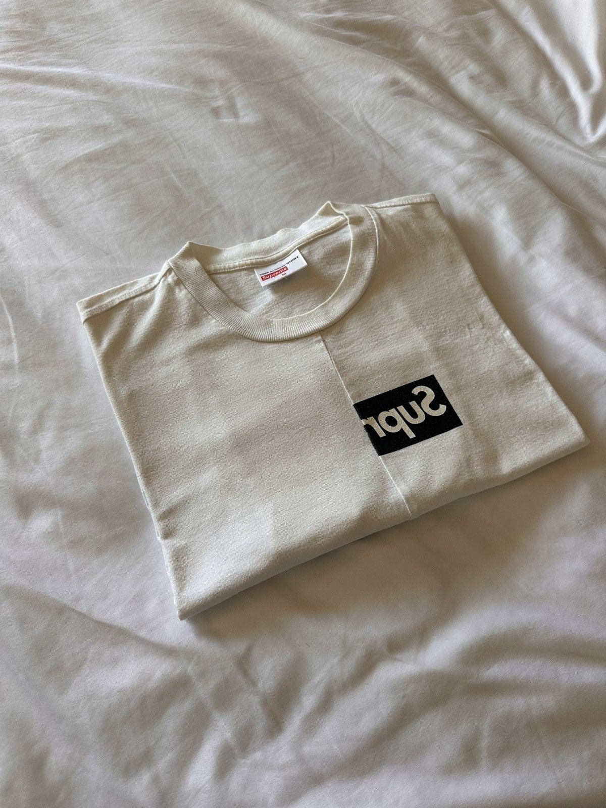 Comme des Garcons SHIRT × Supreme Supreme CDG Split Box Logo Tee Size US M / EU 48-50 / 2 - 1 Thumbnail